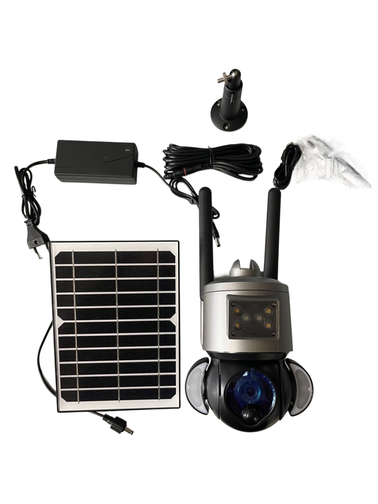 Telecamera solare con scheda sim 4g e accessori