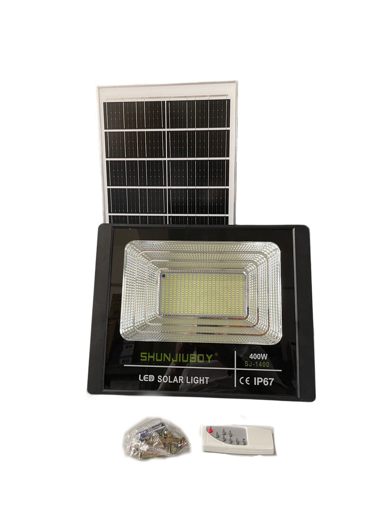 Faro 400w led solari con pannello solare + telecomando con staffa inclusa