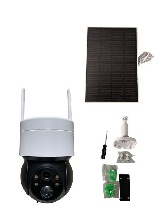 TELECAMERA WIFI CON PANNELLO SOLARE E ACCESSORI