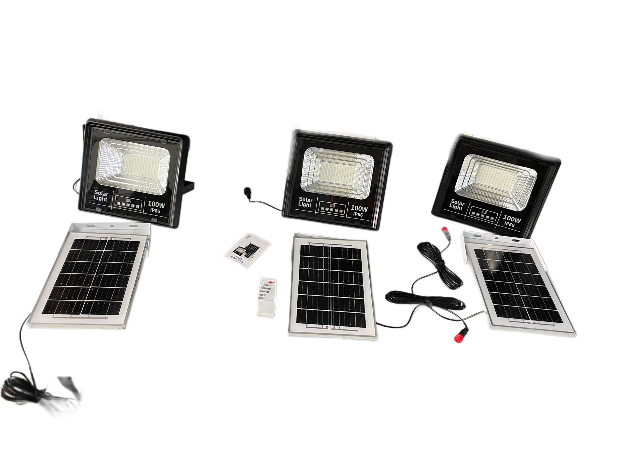OFFERTA 3 FARI CON PANNELLO SOLARE DA 100w