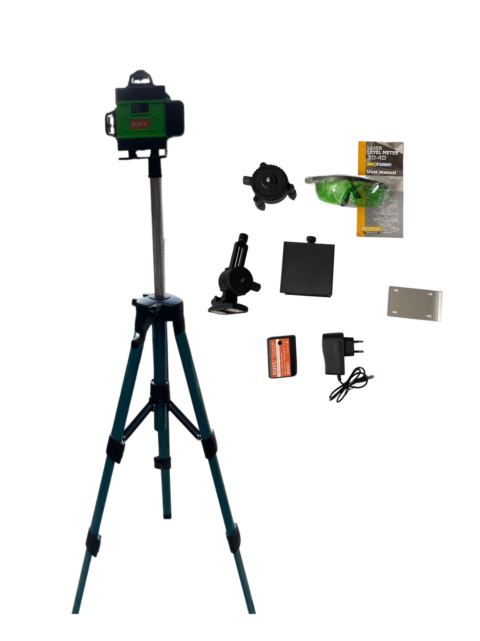 LIVELLA LASER TRACCIATORE AUTOLIVELLANTE 4D 16 LINEE 360° ROTAZIONE LINEA VERDE