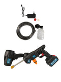 KIT LAVA E ASCIUGA: IDROPULITRICE A BATTERIA 30 bar CON ACCESSORI E DOPPIO UGELLO - TURBO JET A BATTERIA PER ASCIUGATURA RAPIDA E SOFFIAGGIO , 2 BATTERIE 48v 5Ah