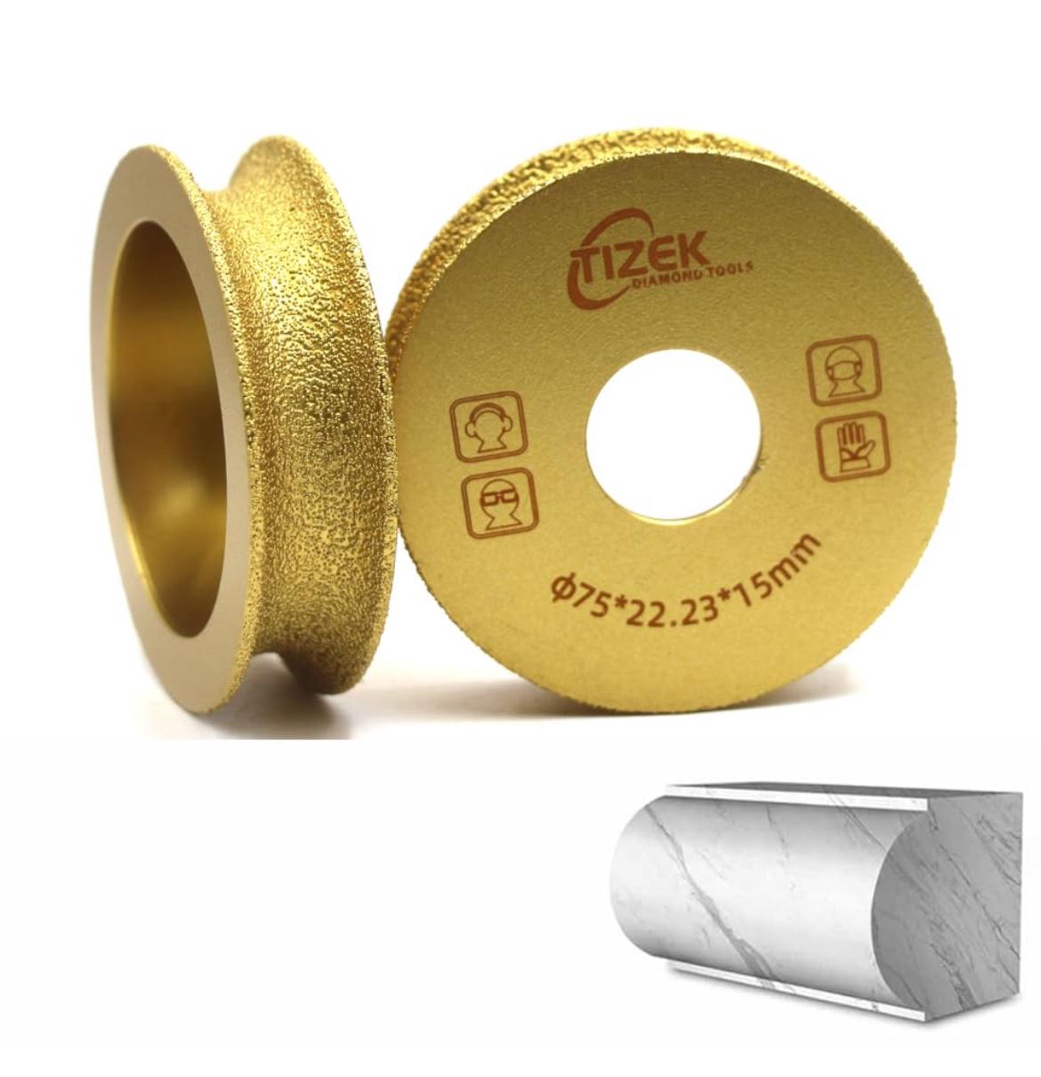 Dischi abrasivi diamantati a secco da 3 pollici per smerigliatrice angolare, disco per smerigliatrice a becco di civetta brasato sotto vuoto - per marmo, granito, porcellana, piastrelle, quarzo