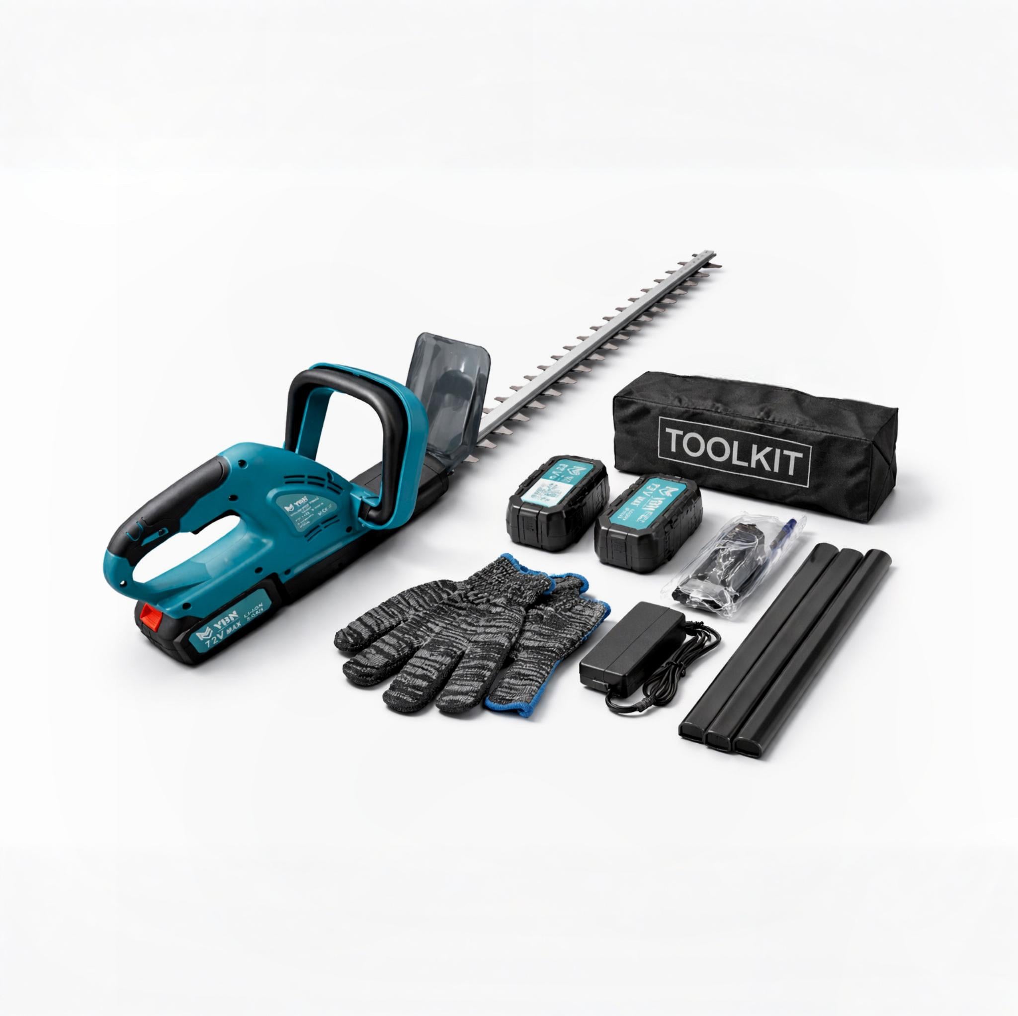 Tagliasiepi Elettrico 72V con Lama da 50cm – Doppia Batteria 5.0Ah, Kit Completo