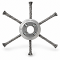 Testina a Ragno per Decespugliatore con 6 Fili Metallici Intrecciati