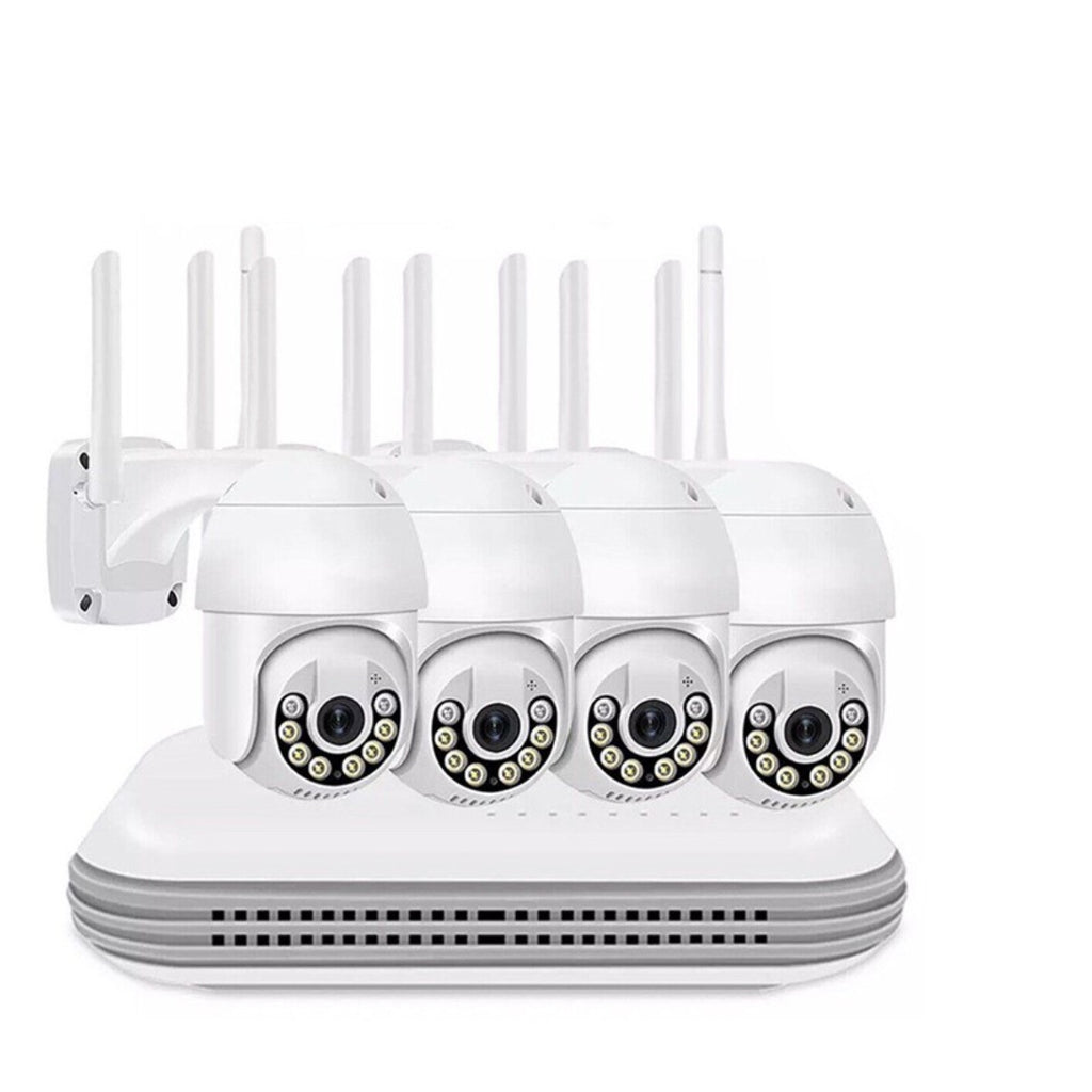Kit videosorveglianza Wireless telecamere motorizzate Nvr 4 canali Wi-Fi