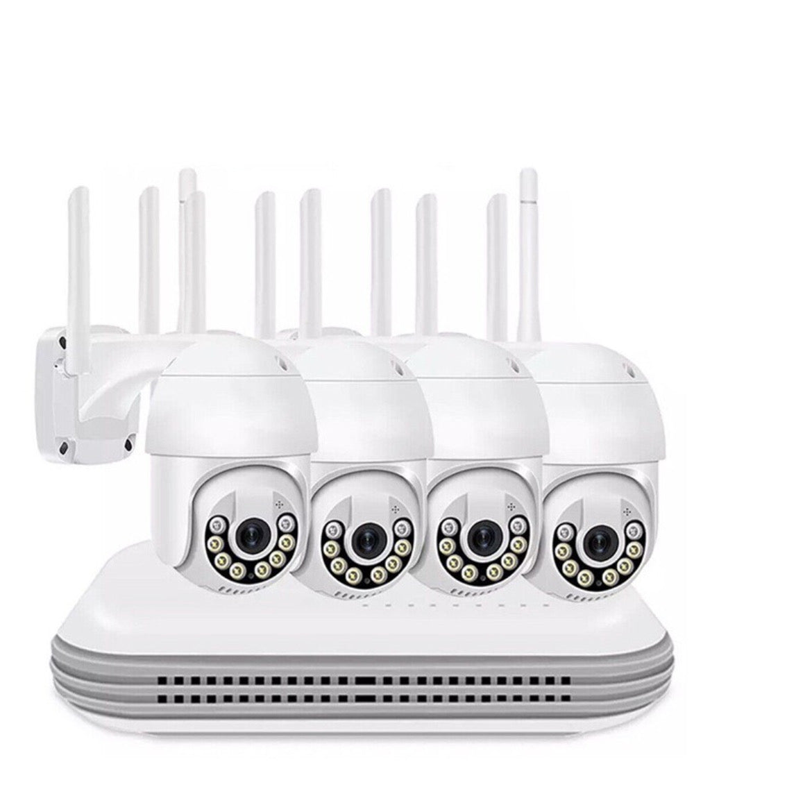 Kit videosorveglianza Wireless telecamere motorizzate Nvr 4 canali Wi-Fi