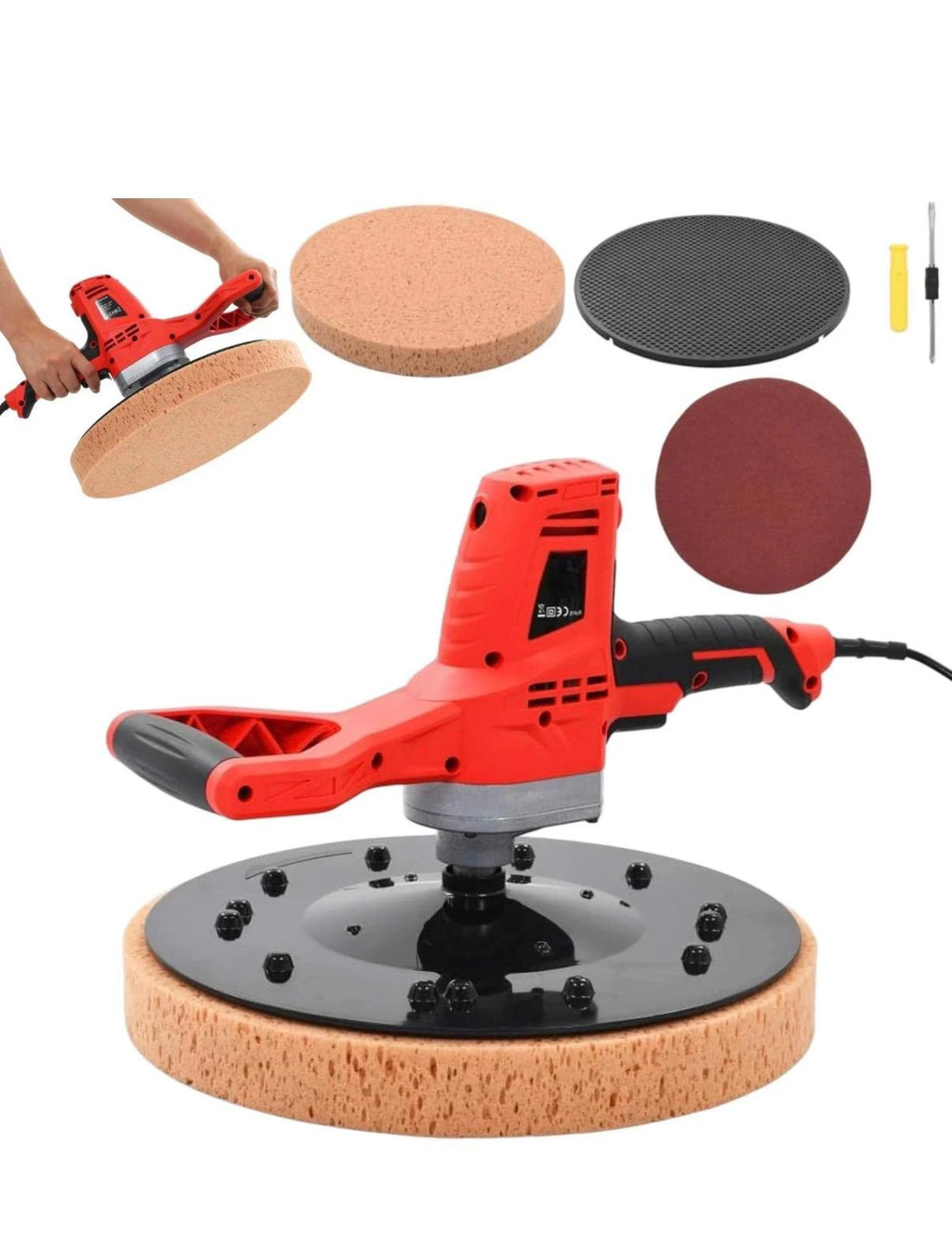 Frattone Frattazzatrice Frattazzo Elettrico 1680w Levigatrice per Muro Pareti Con Regolazione di Velocità