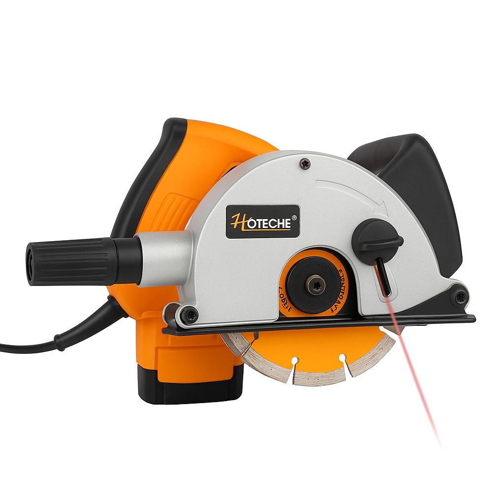 Tracciatrice Scanalatrice da Muro 1700W con Laser | 2 Dischi Diamantati 150mm Inclusi | Regolazione Profondità 10–40mm | 4000 giri/min | Tagli Precisi per Elettricisti e Idraulici