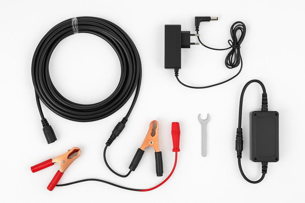 Scuotiolive SCUOTITORE Professionale Doppia Funzione a Batteria e Cavo 12V | Fibra di Carbonio Ultra Leggera | 5 Velocità Regolabili – 10000mAh + Cavo 15m + Morsetti e Caricatore Inclusi