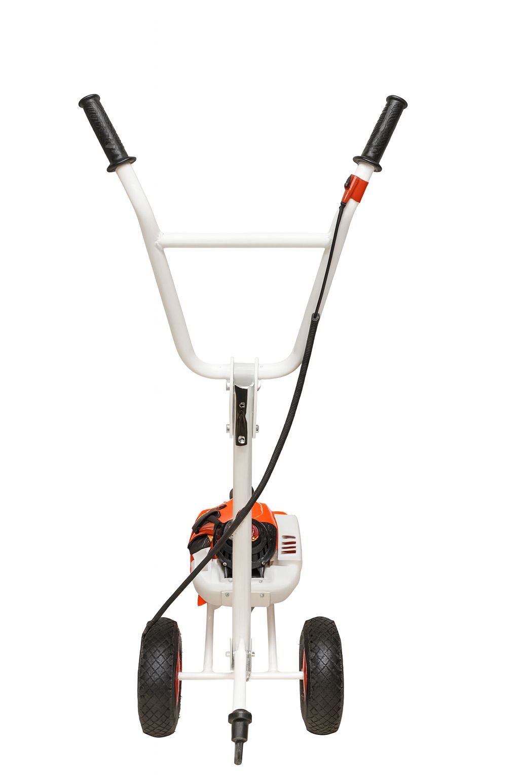 Decespugliatore a Carrozzina 63cc 2 Tempi con Ruote Pneumatiche | Tagliaerba Professionale con Accessori