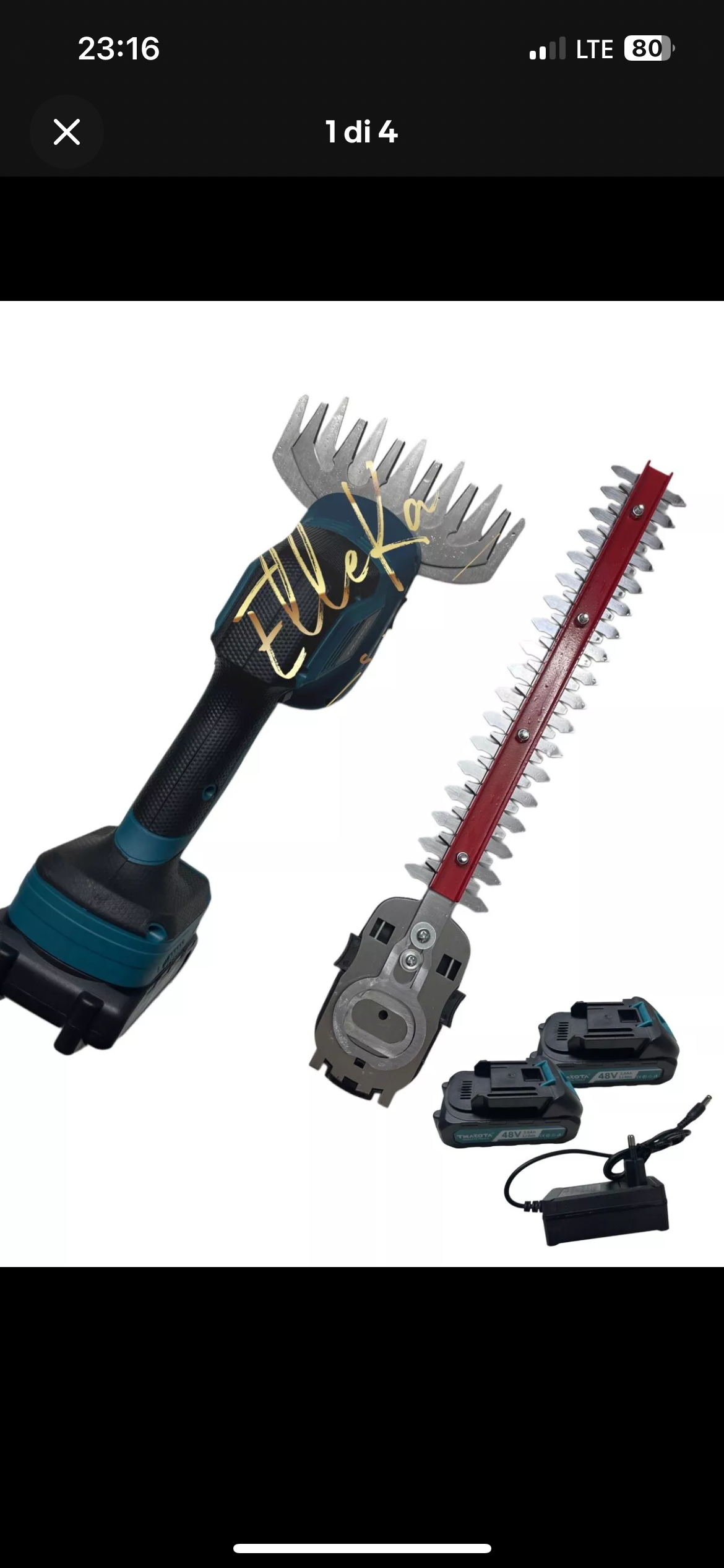 TAGLIASIEPI RIFINITORE ERBA 2 IN 1 2 BATTERIE GIARDINO LAVORO TAGLIA ERBA