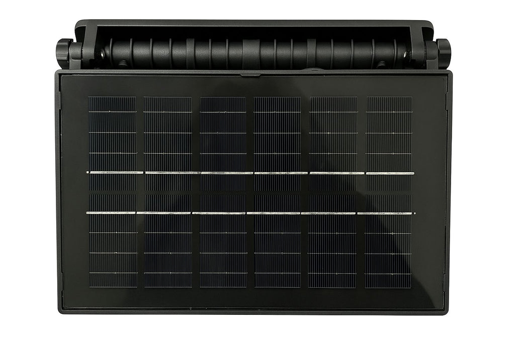 Faro LED Solare 400W con 3 faretti Pannello Solare Pieghevole IP67 – Luce Bianco Freddo, Sensore Crepuscolare e Telecomando – Impermeabile da Esterno per Giardino, Cortile, Garage