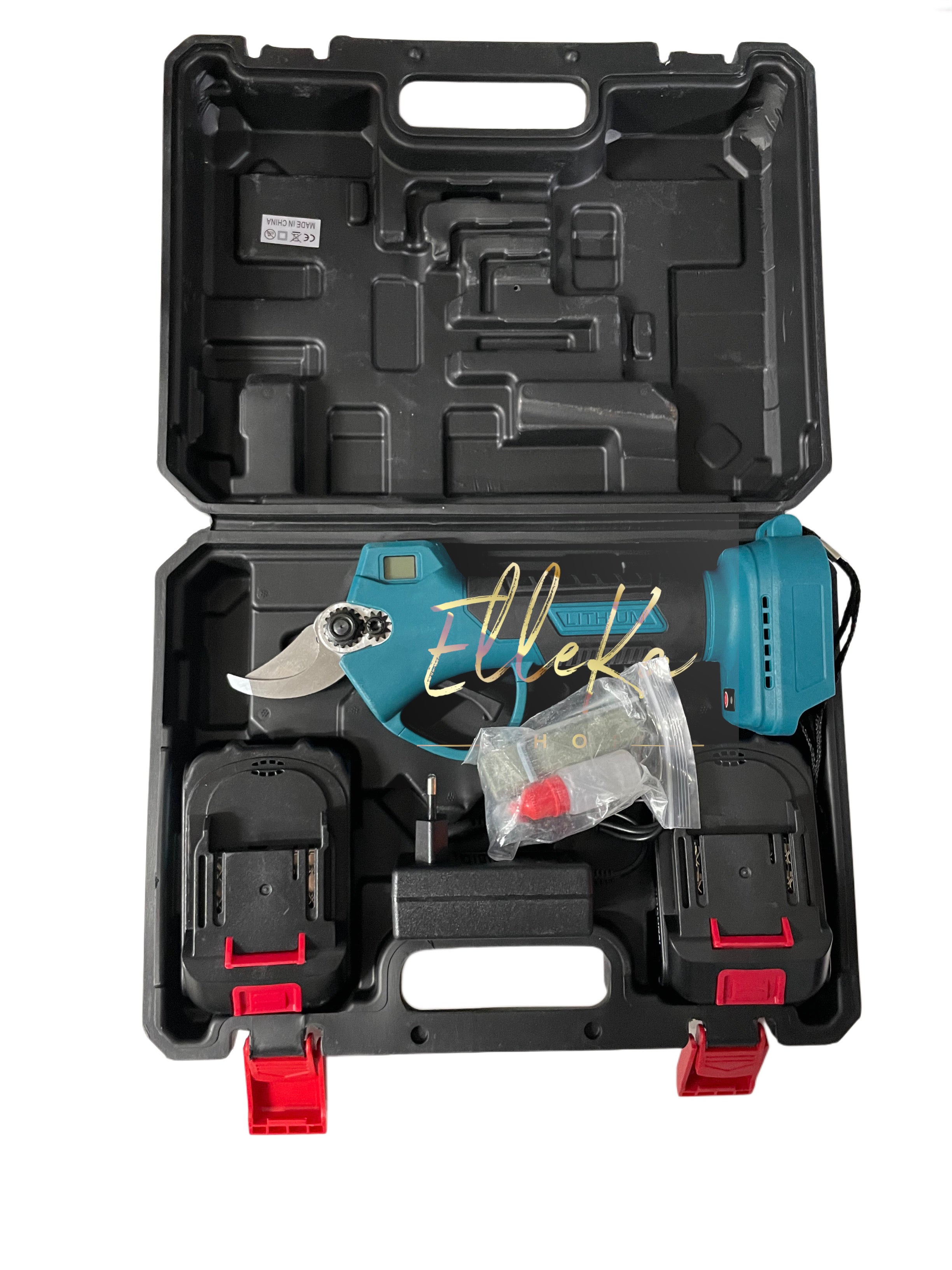 FORBICE 30mm DOPPIA BATTERIA, DOPPIA APERTURA CON LED DI CARICA E NUMERO TAGLI , ACCESSORI E VALIGETTA