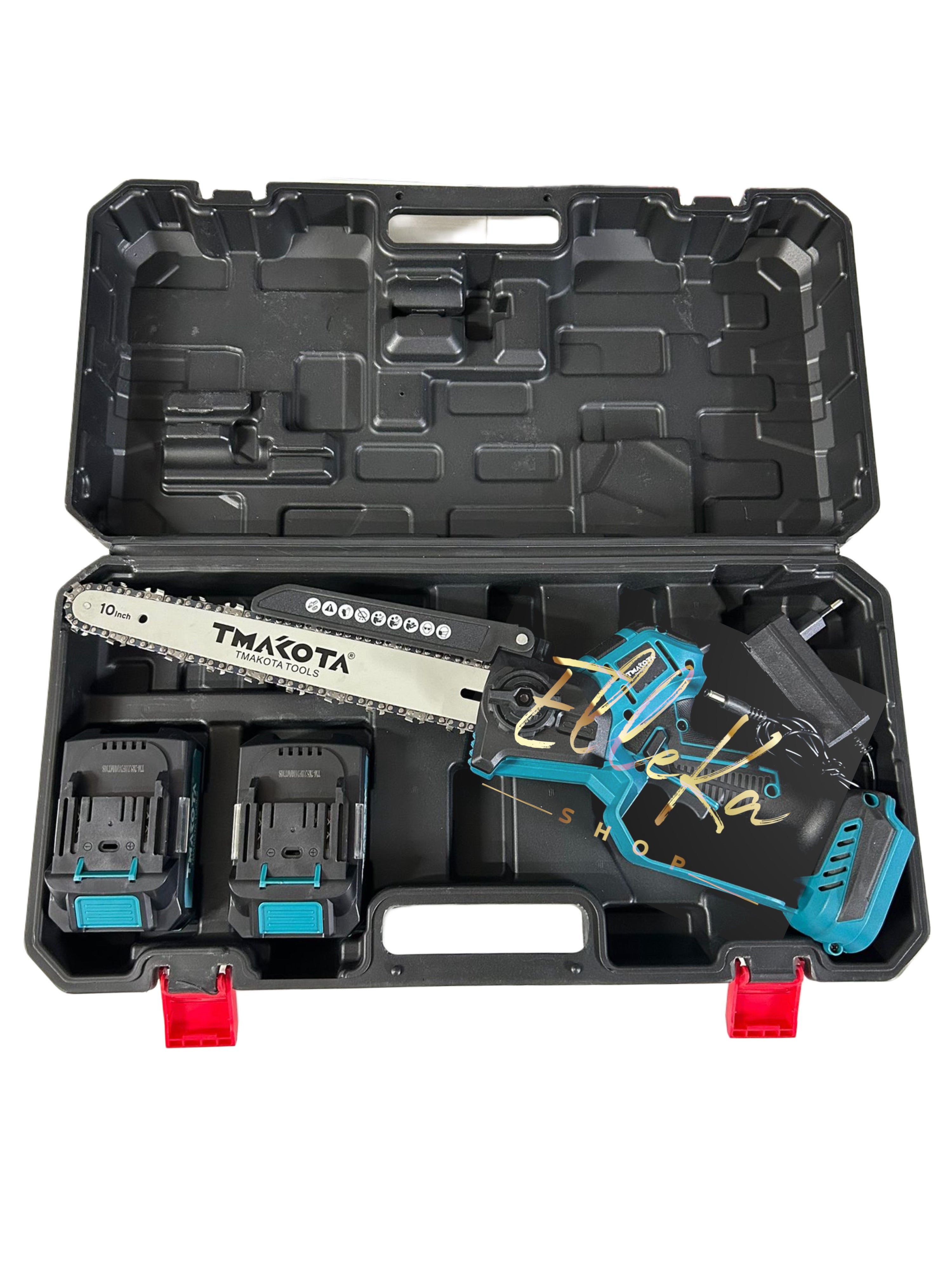 MOTOSEGA 10” POLLICI CON OLEATORE AUTOMATICO, DOPPIA BATTERIA 68v 6000mAh CON LED DI CARICA, MOTORE BRUSHLESS E CARICATORE