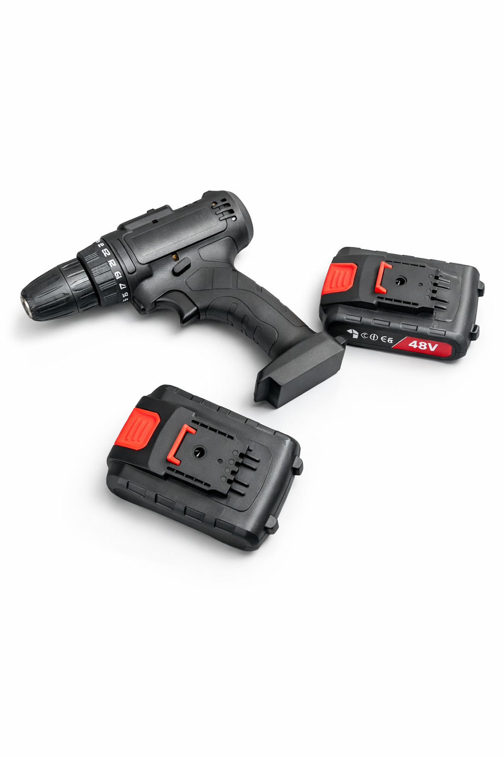 Trapano Avvitatore 48V con Valigetta Completa, 2 Batterie e Set Accessori