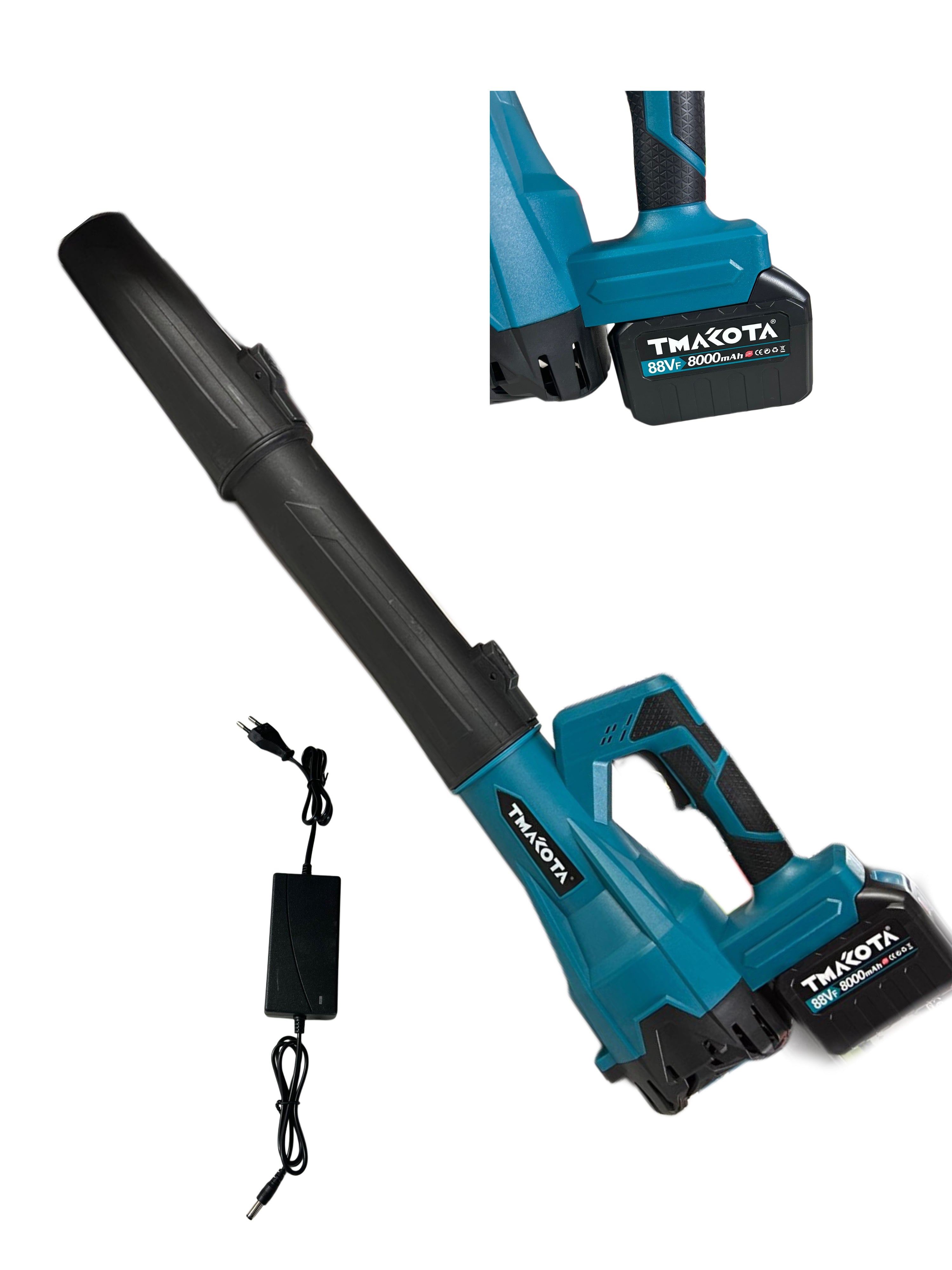 SOFFIATORE A BATTERIA 1080w 18000r/min REGOLAZIONE VELOCITÀ FOGLIE POLVERE TM-811