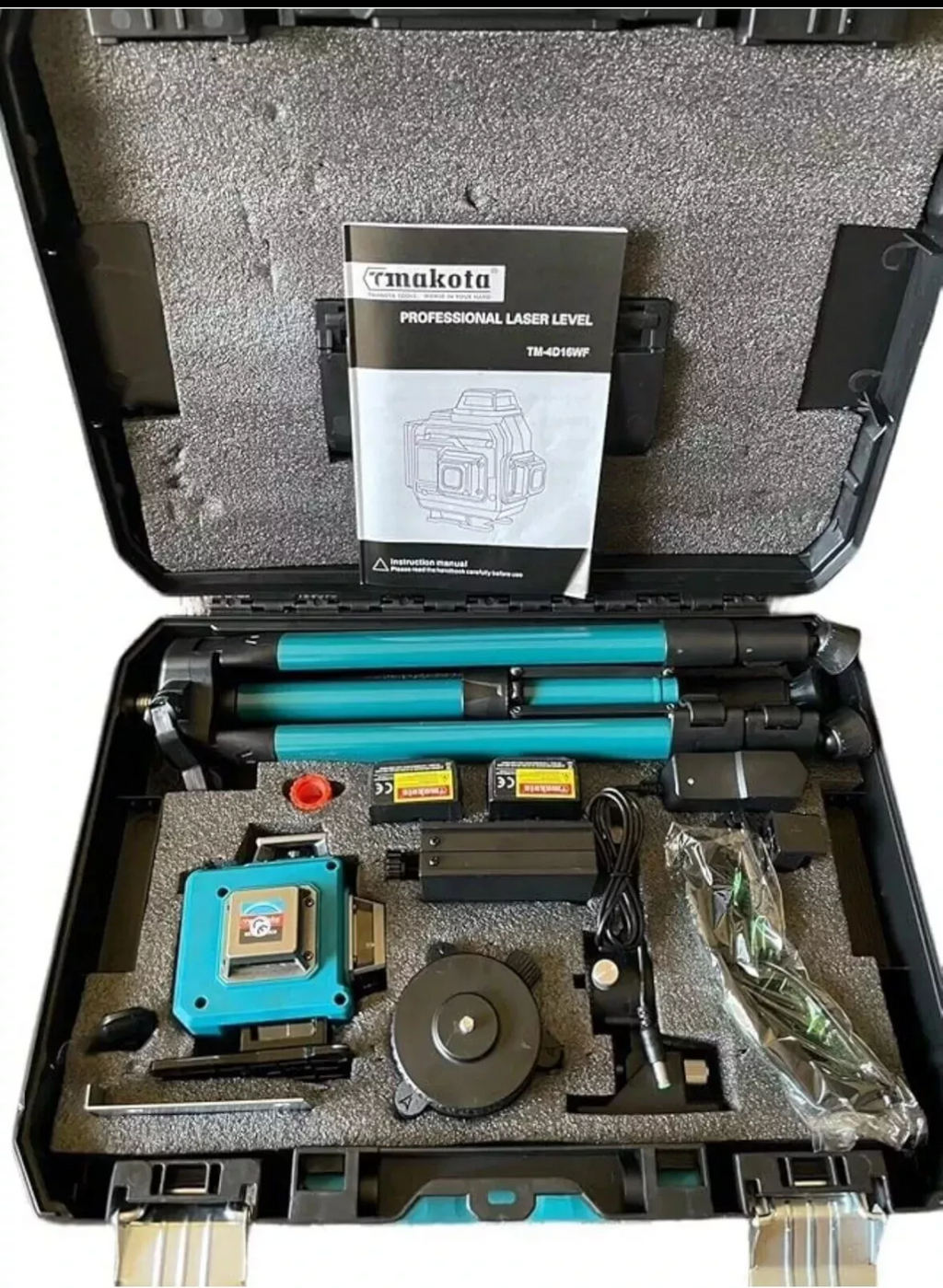 Livella Laser Autolivellante 360° automatica 16 linee doppia batteria Makota