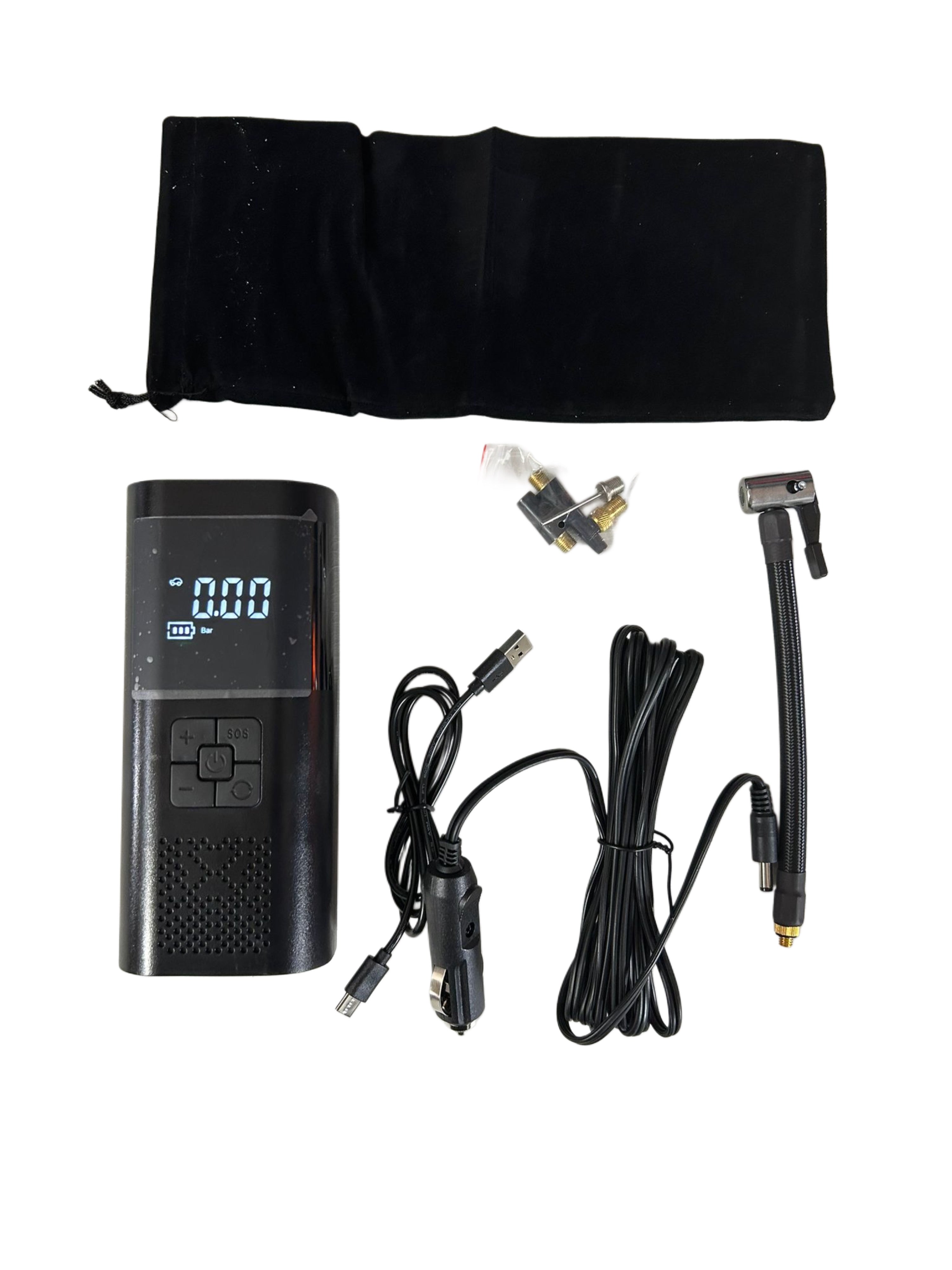 COMPRESSORE, GONFIATORE PER PNEUMATICI RICARICABILE SENZA FILI, BATTERIA DA 4000 MAH-MULTIUSO