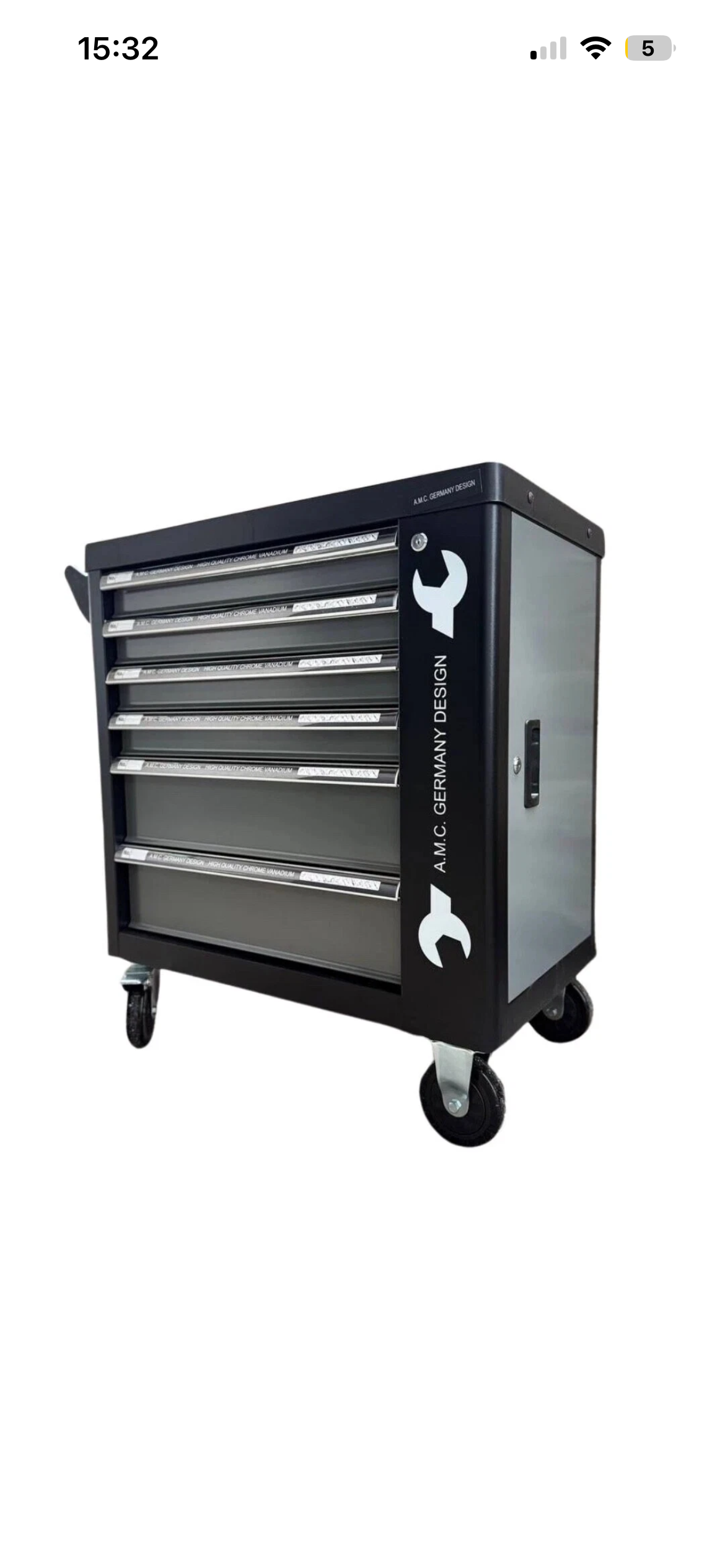 Carrello porta attrezzi con ruote completo di utensili 6 cassetti 100 pezzi