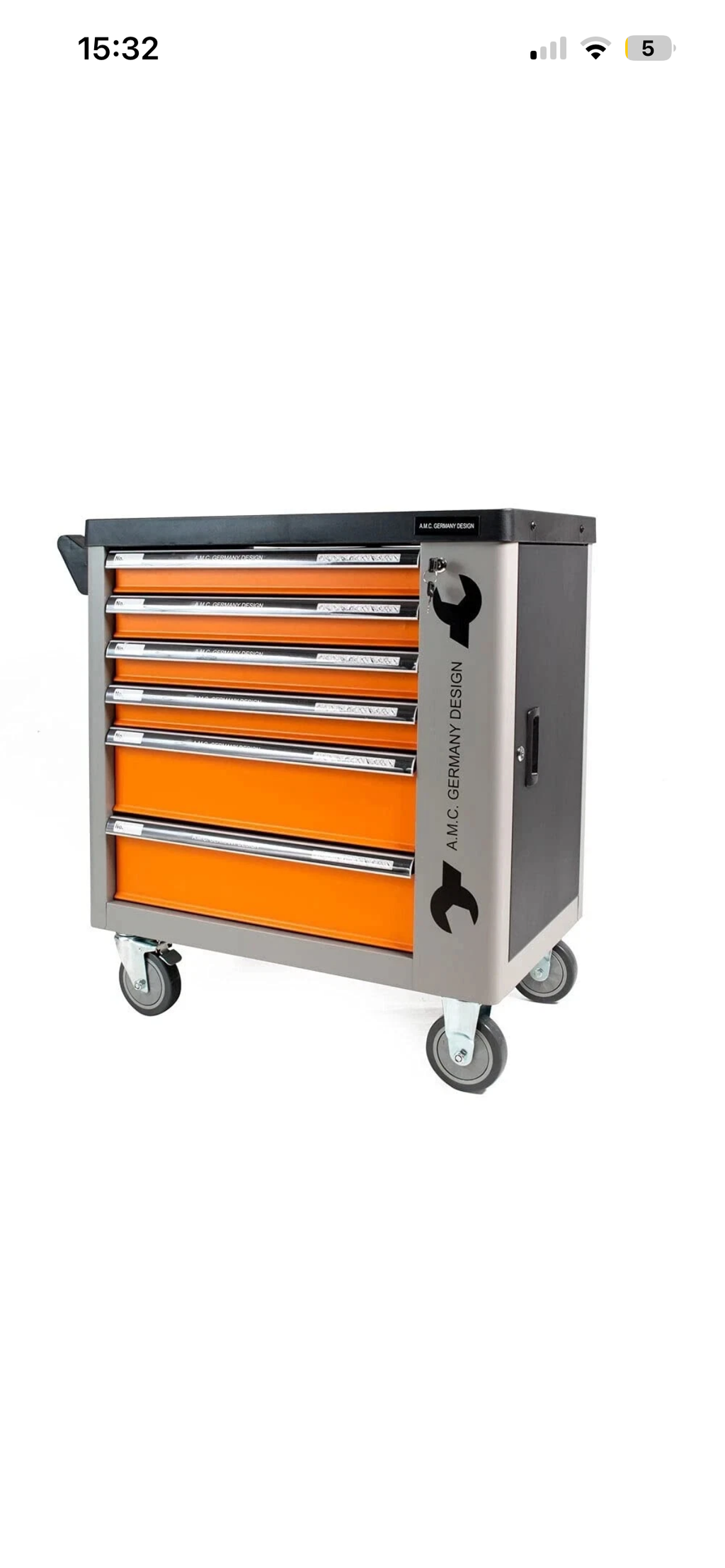 Carrello porta attrezzi con ruote completo di utensili 6 cassetti 100 pezzi