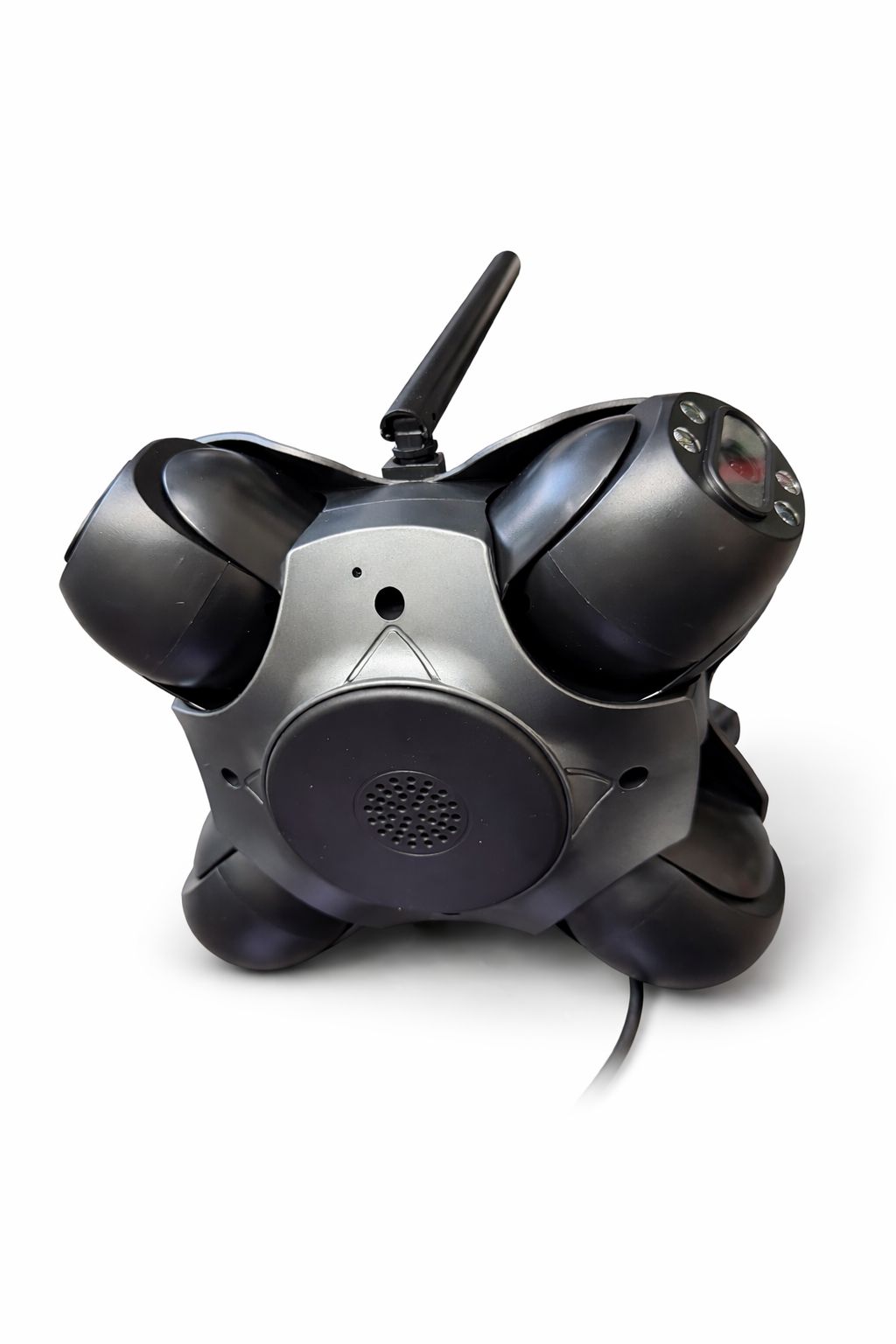 Telecamera di Videosorveglianza Wi-Fi 4 Lenti con App – Visione 360° e Rilevamento Movimento