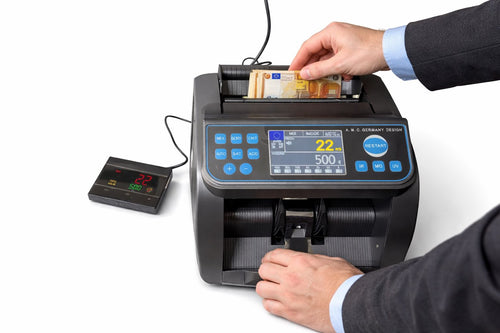 Conta Banconote Professionale con Rilevamento Banconote False – Display Totale e Suddivisione per Taglio