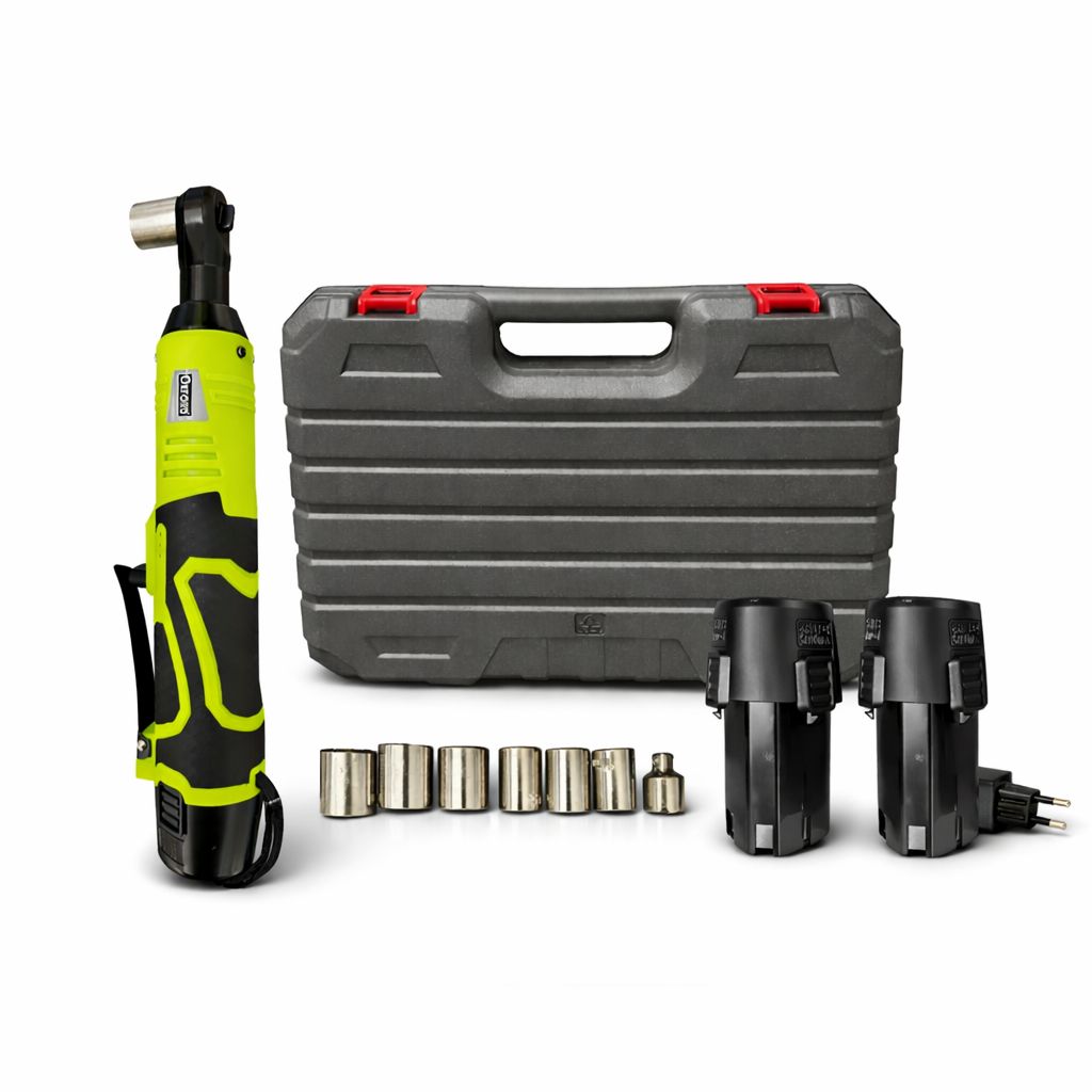 Chiave a Cricchetto a Batteria 3/8” con Accessori e Valigetta