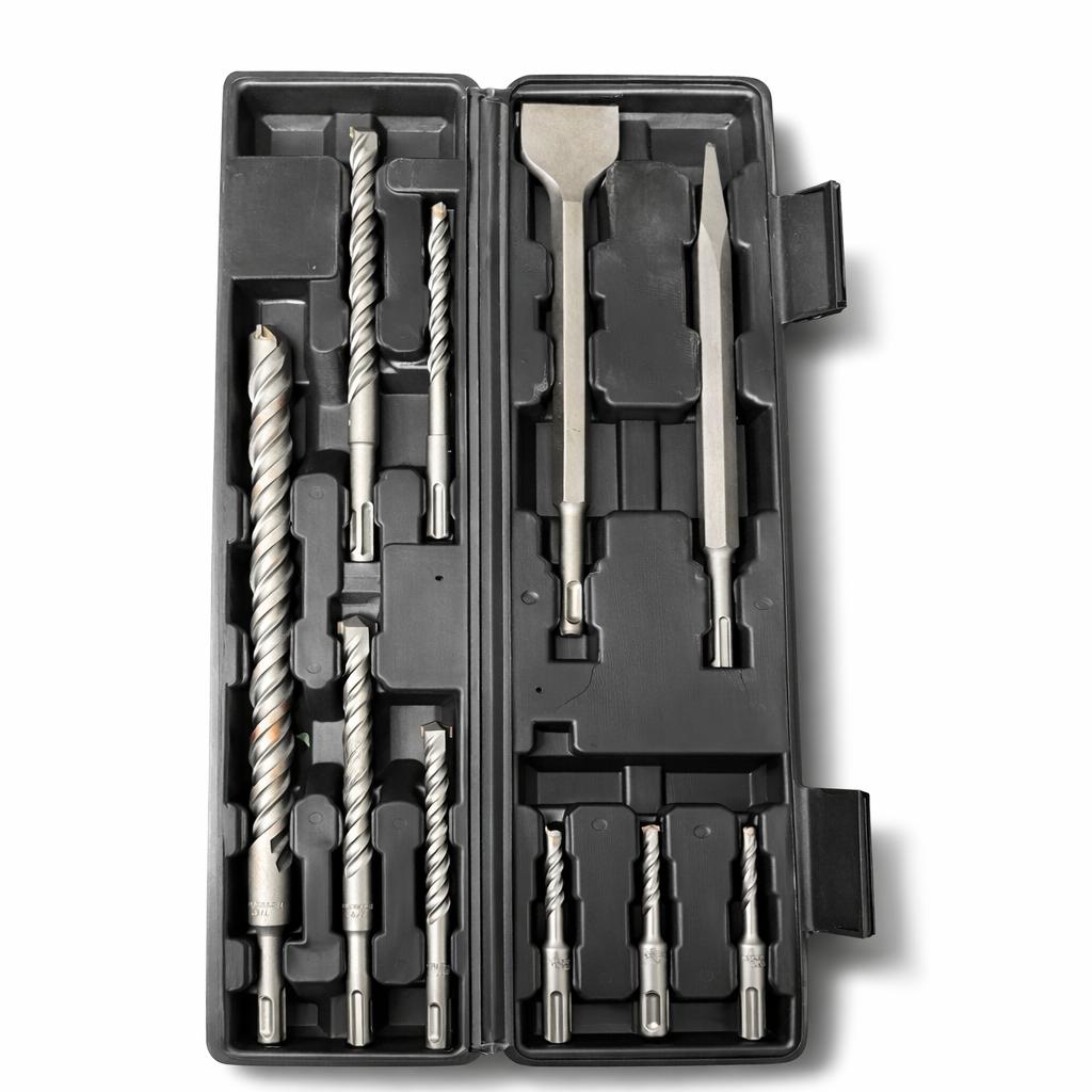 Set Punte e Scalpelli SDS Plus per Cemento con Valigetta