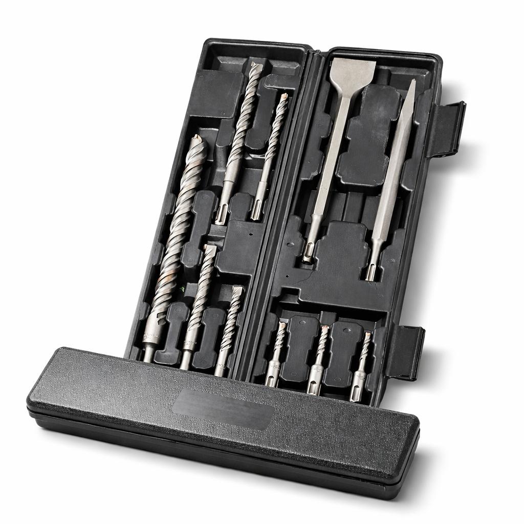 Set Punte e Scalpelli SDS Plus per Cemento con Valigetta