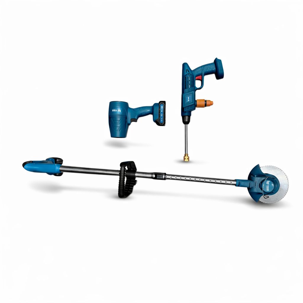 Tagliaerba + Turbo Jet + Idropulitrice 3 in 1 a Batteria 48V Doppia Batteria – Kit Multifunzione da Giardino