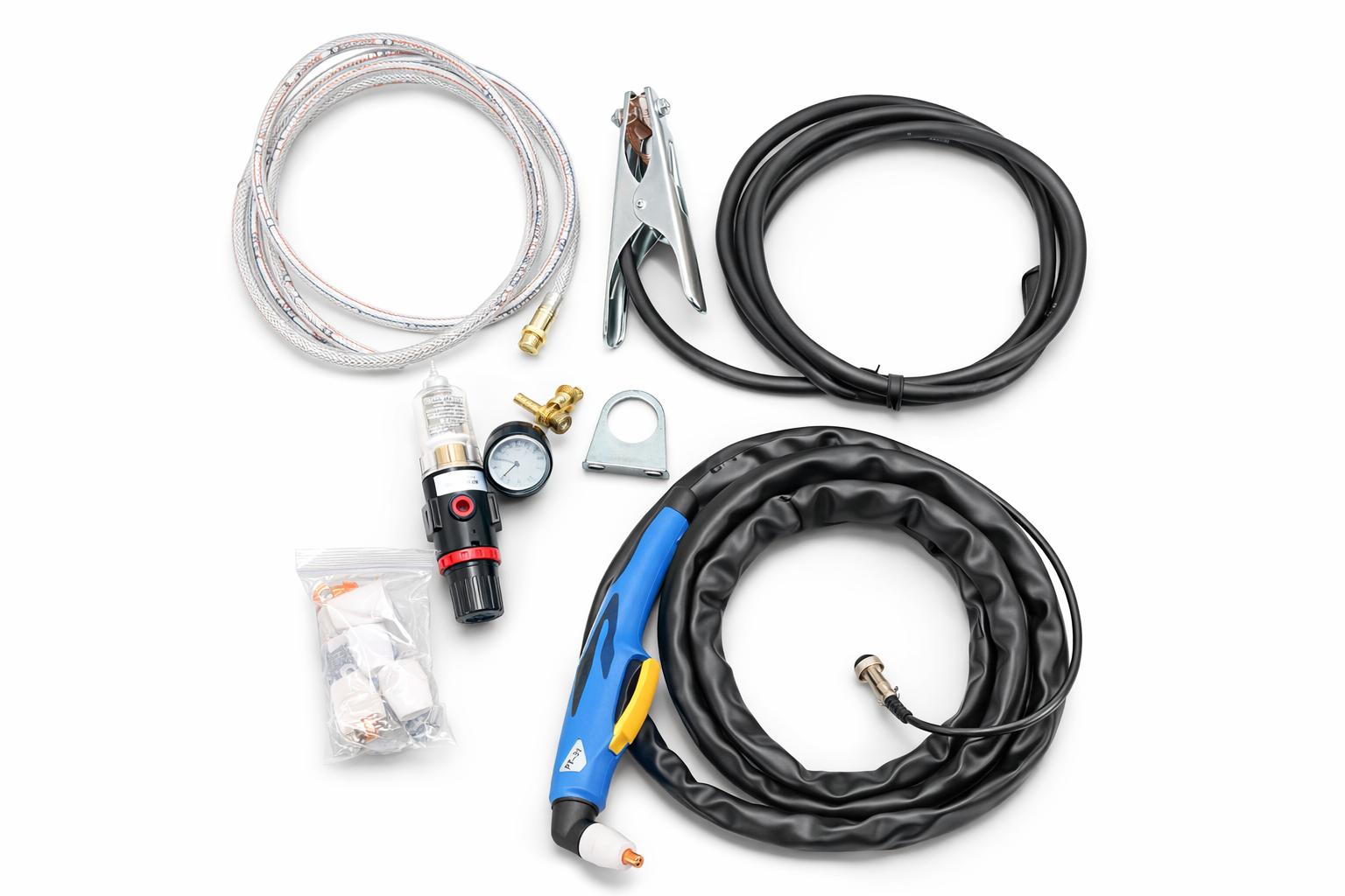 Taglia Ferro al Plasma CUT50 50A 220V con Torcia + Kit Completo – Taglio Acciaio/Alluminio