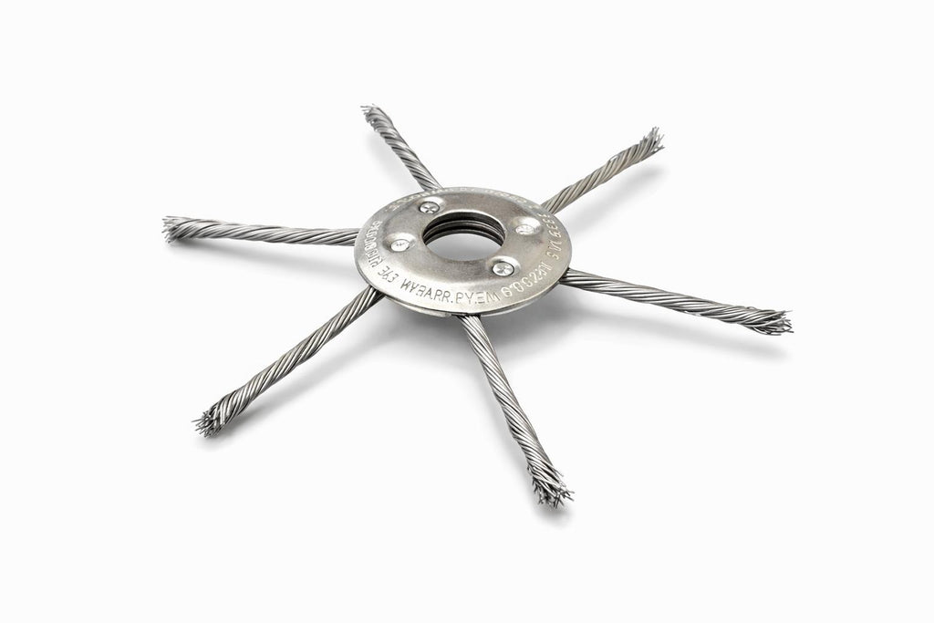 Disco Ragno in Acciaio per Decespugliatore | 6 Fili in Treccia | Rimozione Erbacce e Erba Secca