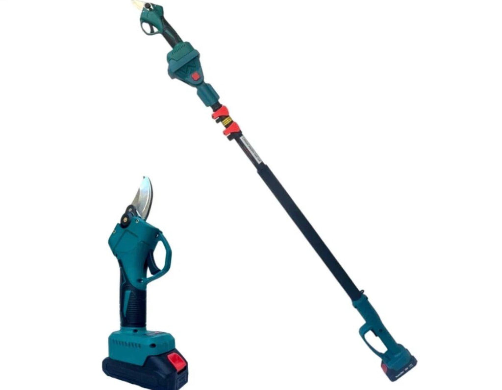 Kit Potatura Motosega 6"  + Cesoia a Batteria con Asta Telescopica