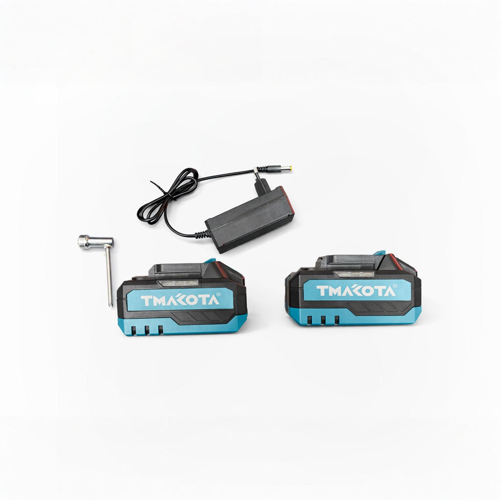 Motosega a Batteria 14” TMAKOTA con Doppia Batteria e Caricatore – Potente e Leggera per Potature e Legna