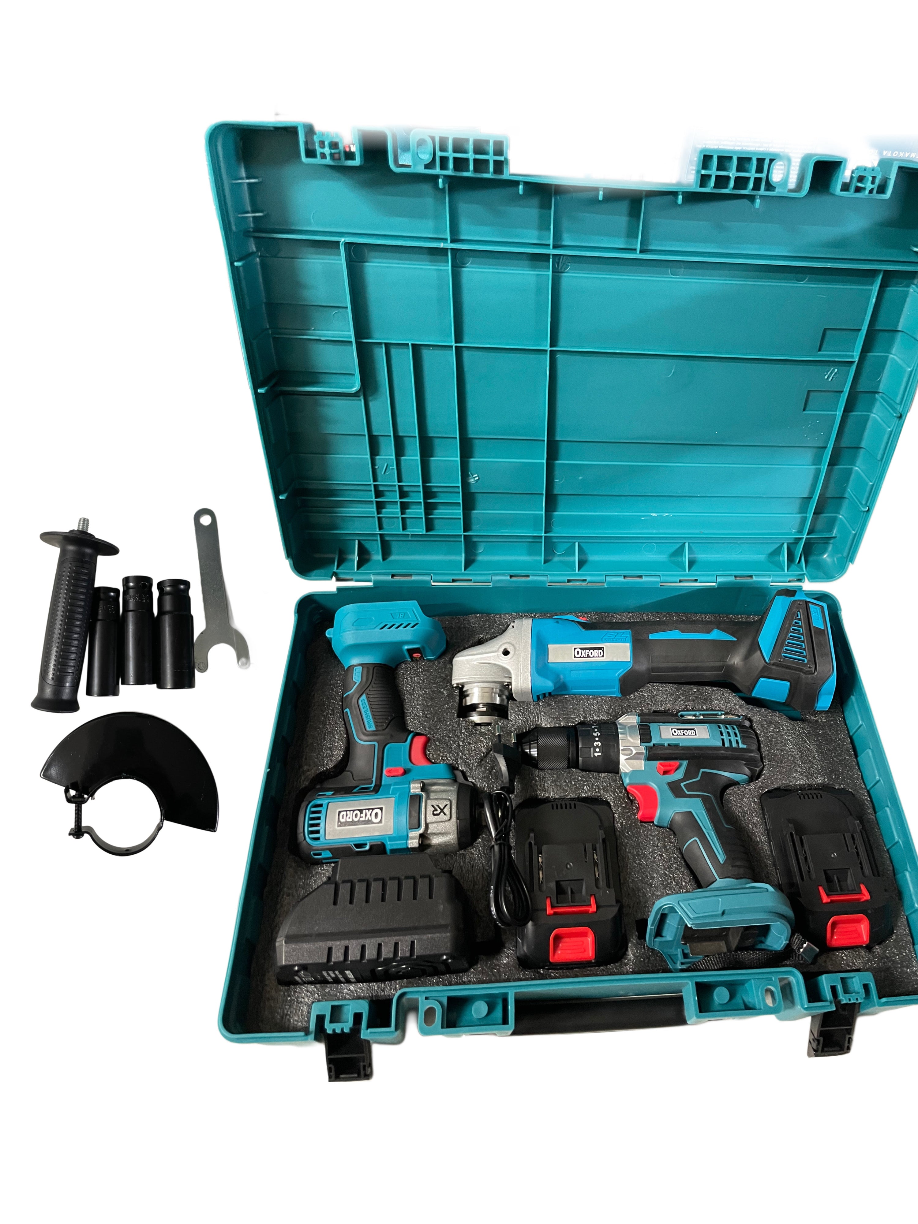 Kit 3 in 1 Trapano Avvitatore + Avvitatore a Impulsi + Smerigliatrice a Batteria 88v 8000mAh