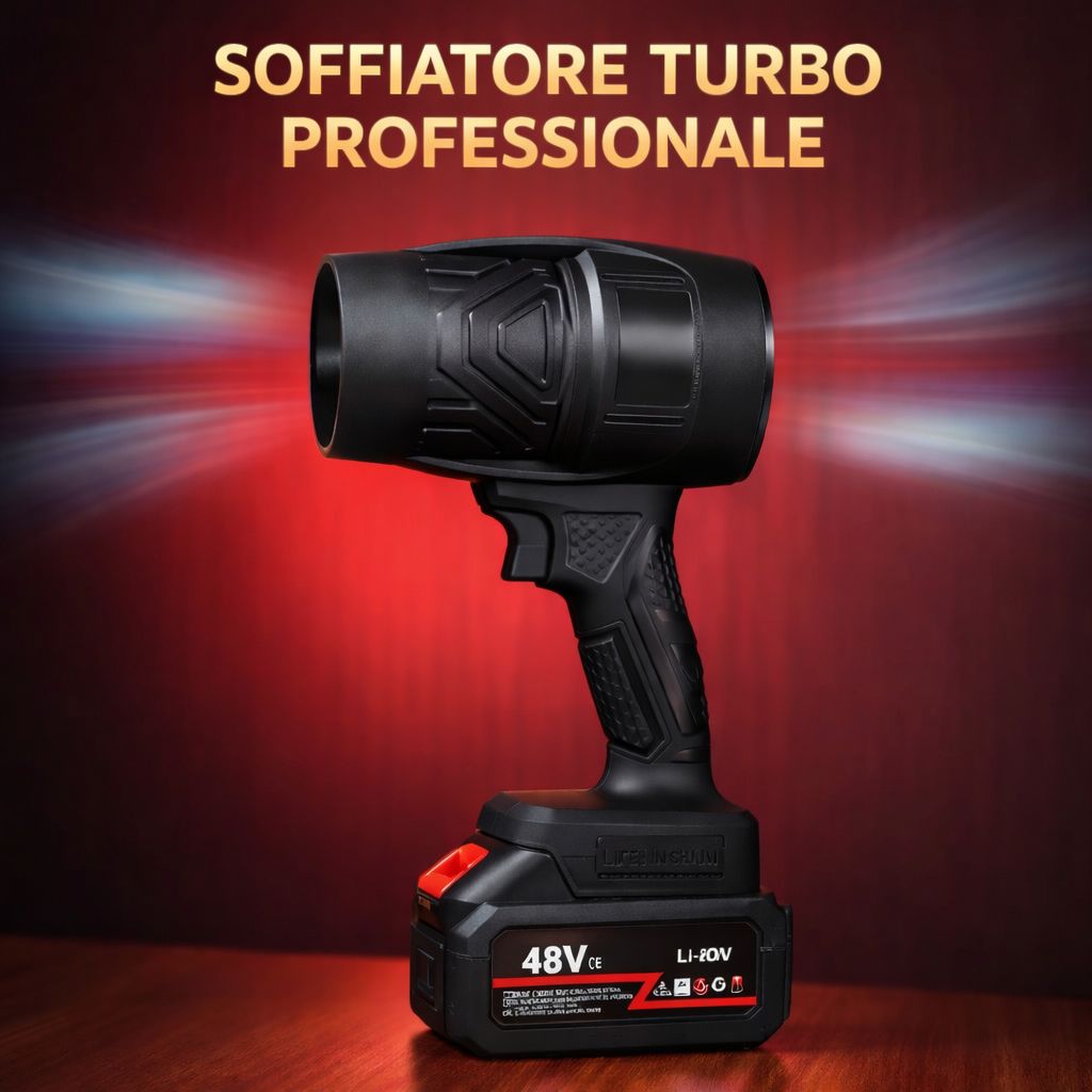 SOFFIATORE A DOPPIA BATTERIA 48V PER FOGLIE ASCIUGATRICE TURBO VENTOLA PER AUTO