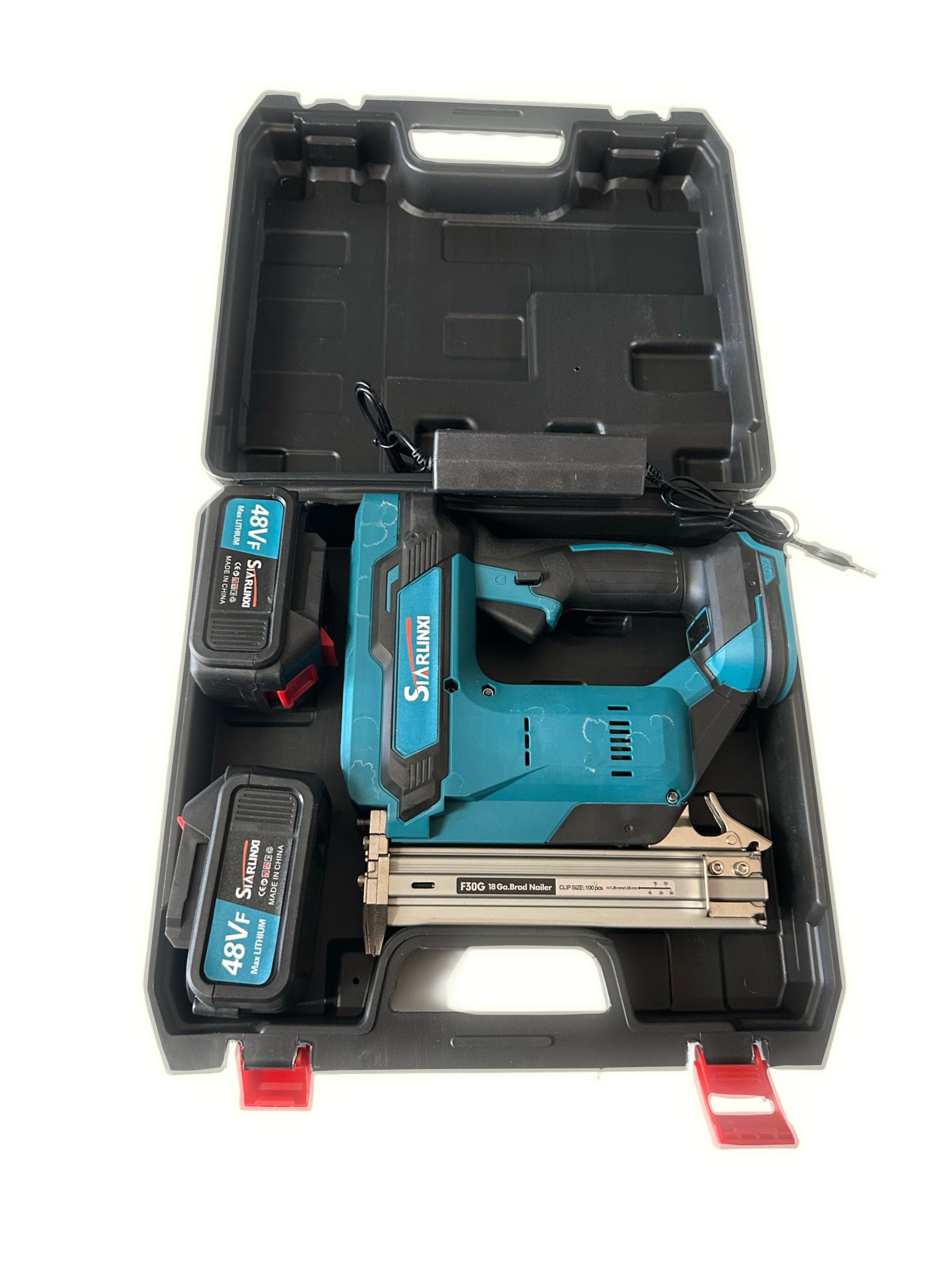 Sparachiodi in acciaio Chiodatrice a perni senza fili da 48v , GRAFFETTATRICE, SPILLATRICE sparachiodi elettrica PER la lavorazione del legno , CHIODI 1-3cm