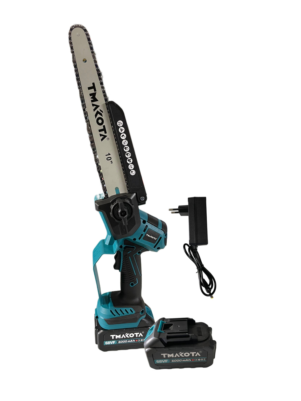 MOTOSEGA 10” POLLICI CON OLEATORE AUTOMATICO, DOPPIA BATTERIA 68v 6000mAh CON LED DI CARICA, MOTORE BRUSHLESS E CARICATORE