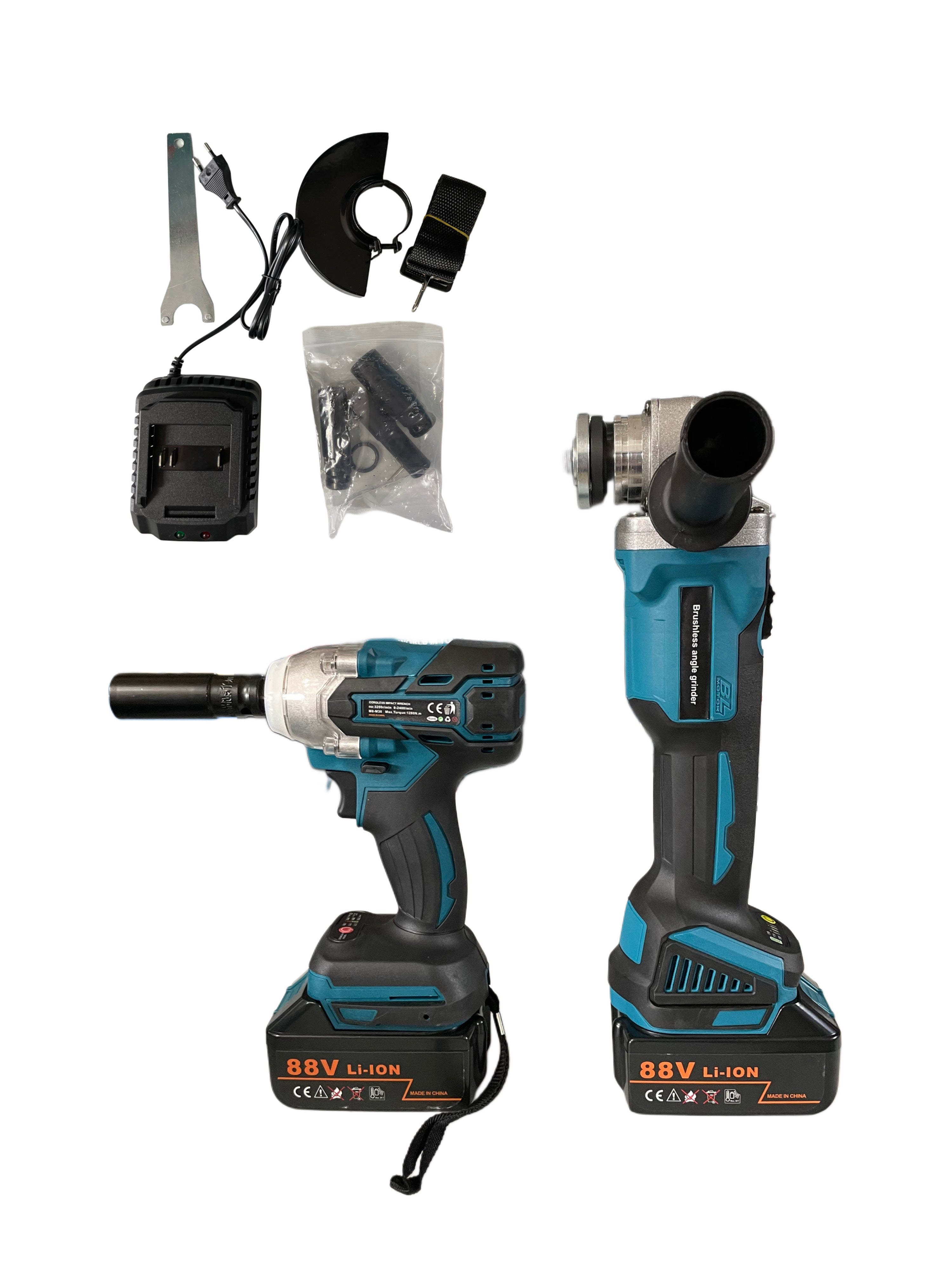 KIT 2 in 1 - AVVITATORE AD IMPULSI + FLEX SMERIGLIATRICE ANGOLARE CON ACCESSORI E VALIGETTA