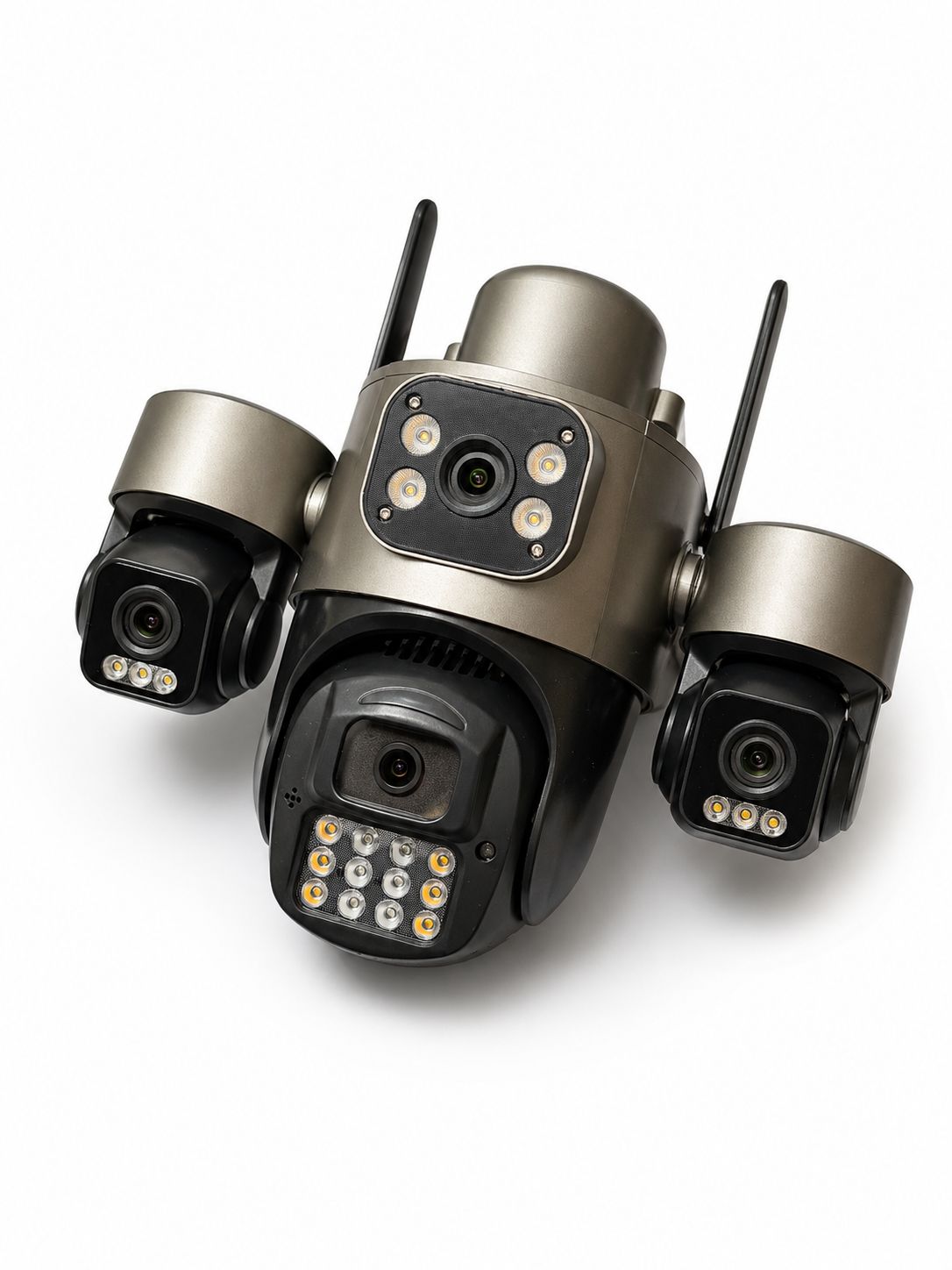 Telecamera Solare 4 Visioni 4G Scheda SIM con Doppio Pannello Solare – Controllo da App, Visione Notturna LED, Rotazione Smart 360°