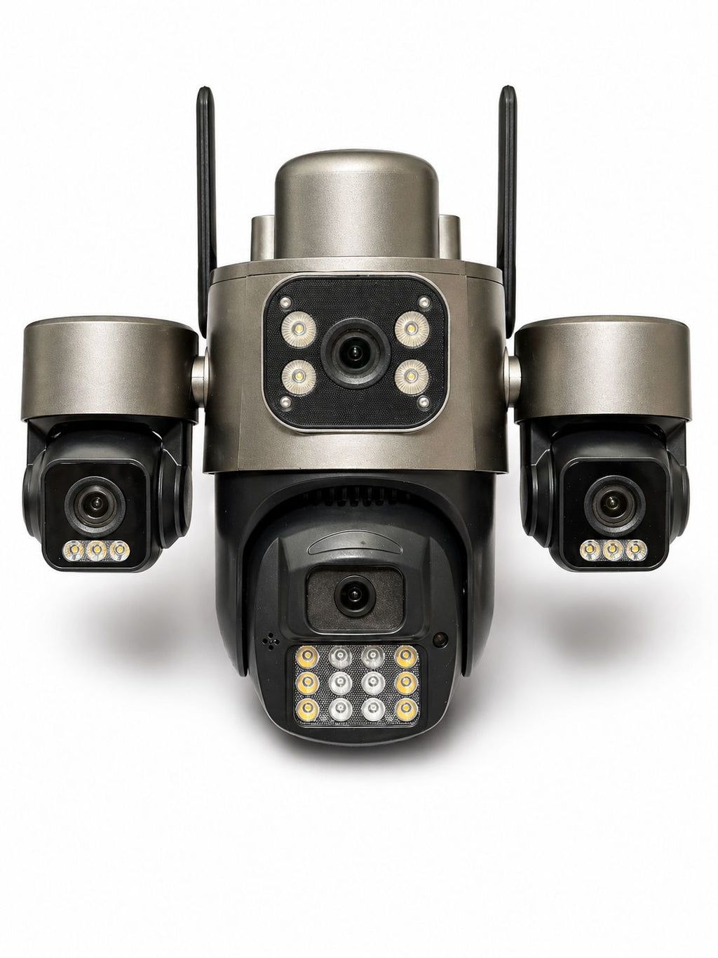 Telecamera Solare 4 Visioni 4G Scheda SIM con Doppio Pannello Solare – Controllo da App, Visione Notturna LED, Rotazione Smart 360°