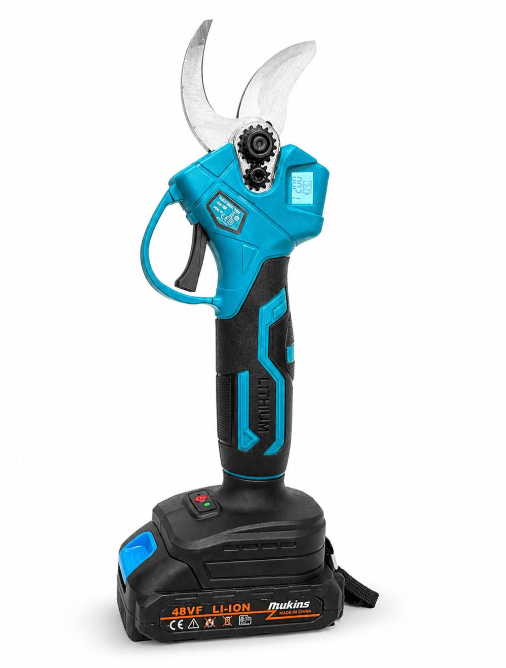 Forbici da Potatura Elettriche Professionali 48VF – Doppia Apertura, Display Conta Tagli, 2 Batterie + Kit Completo