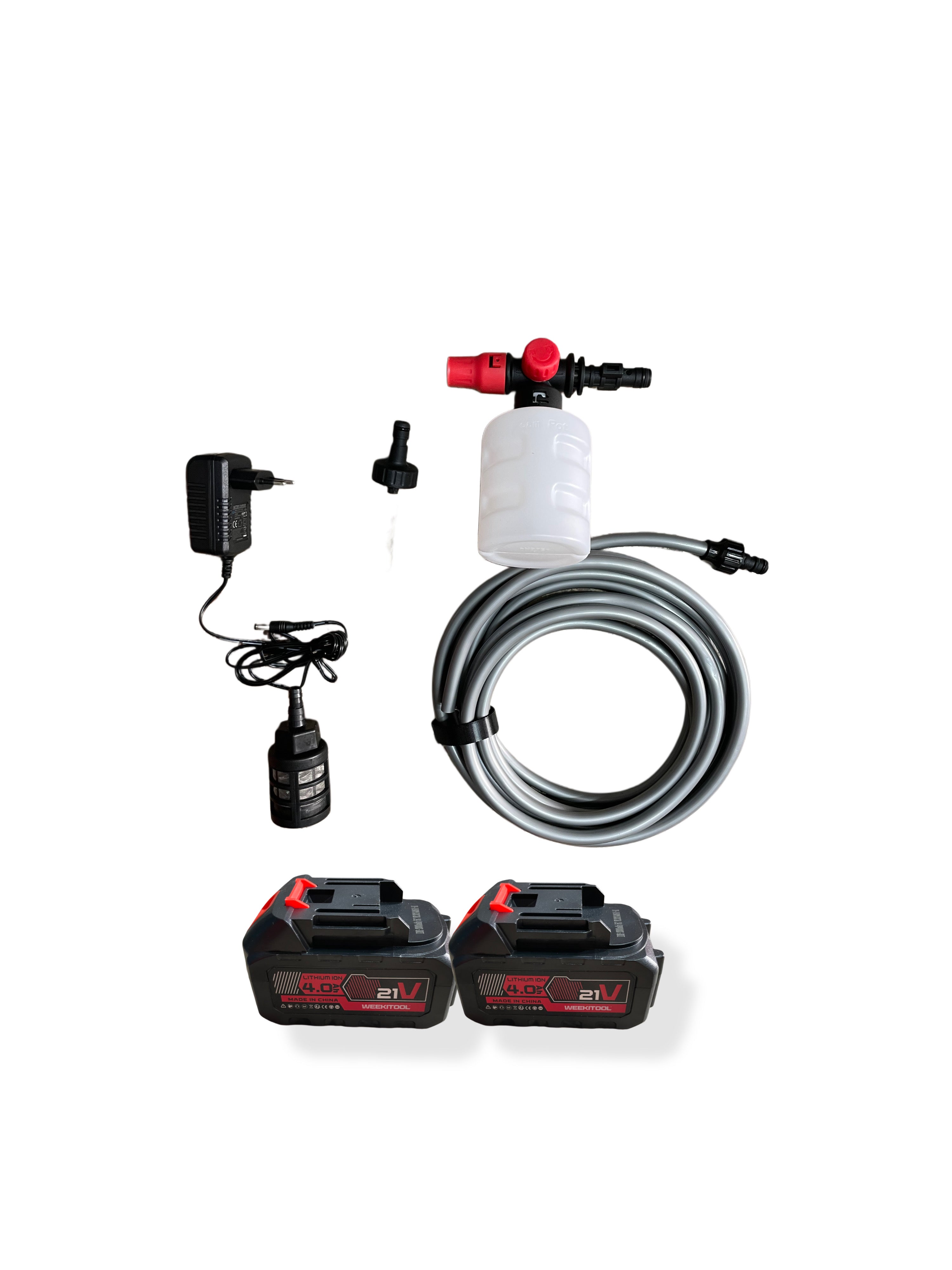 IDROPULITRICE ALTA PRESSIONE DOPPIA BATTERIA 21v 4Ah 240w CON ACCESSORI