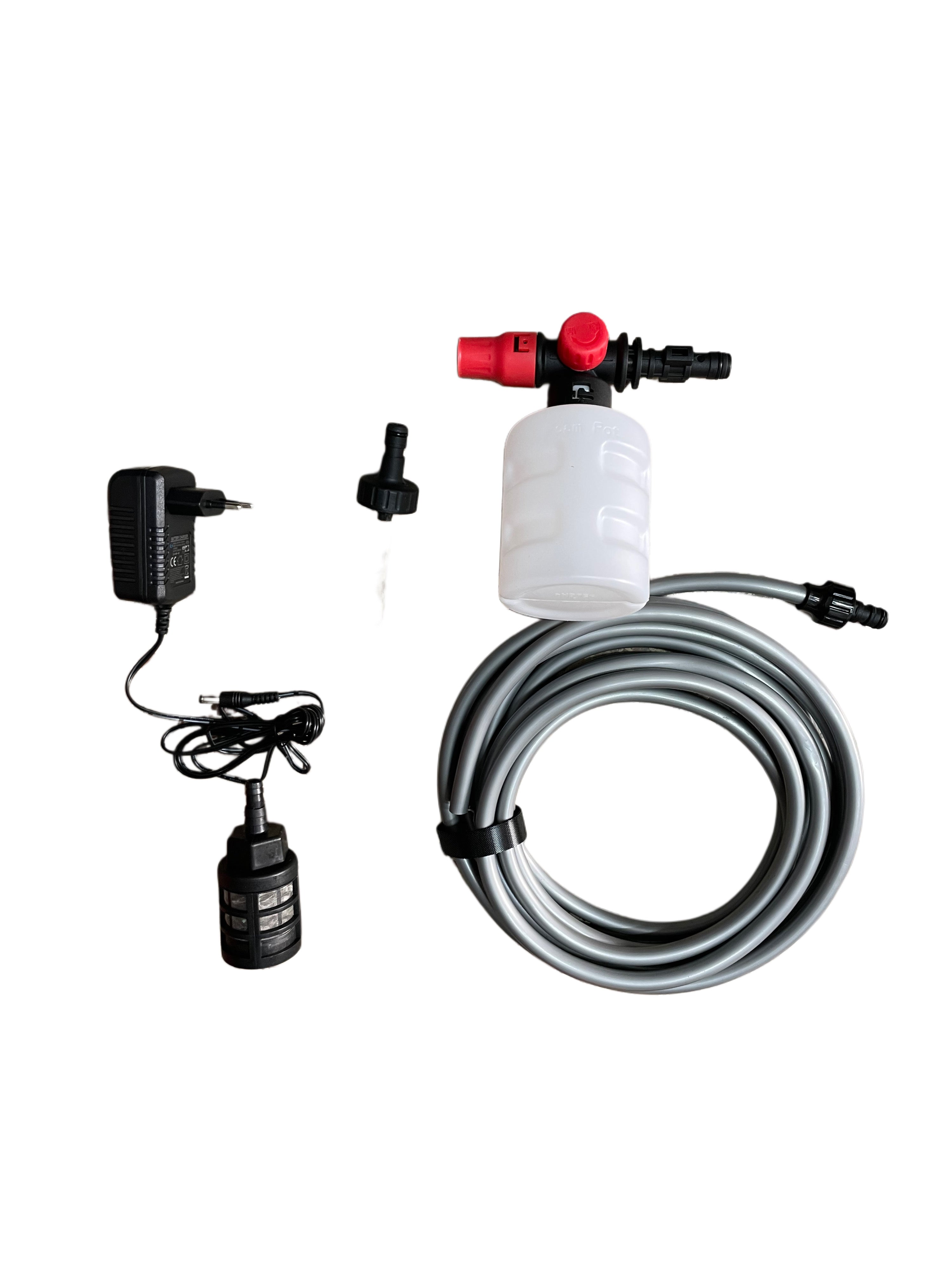 IDROPULITRICE ALTA PRESSIONE DOPPIA BATTERIA 21v 4Ah 240w CON ACCESSORI