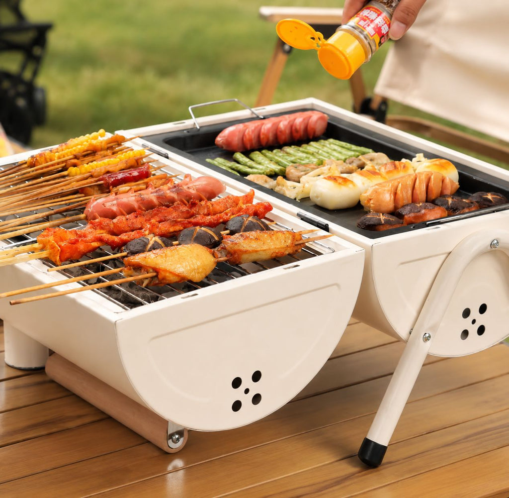 Fornace a forma di barbecue a doppia griglia
