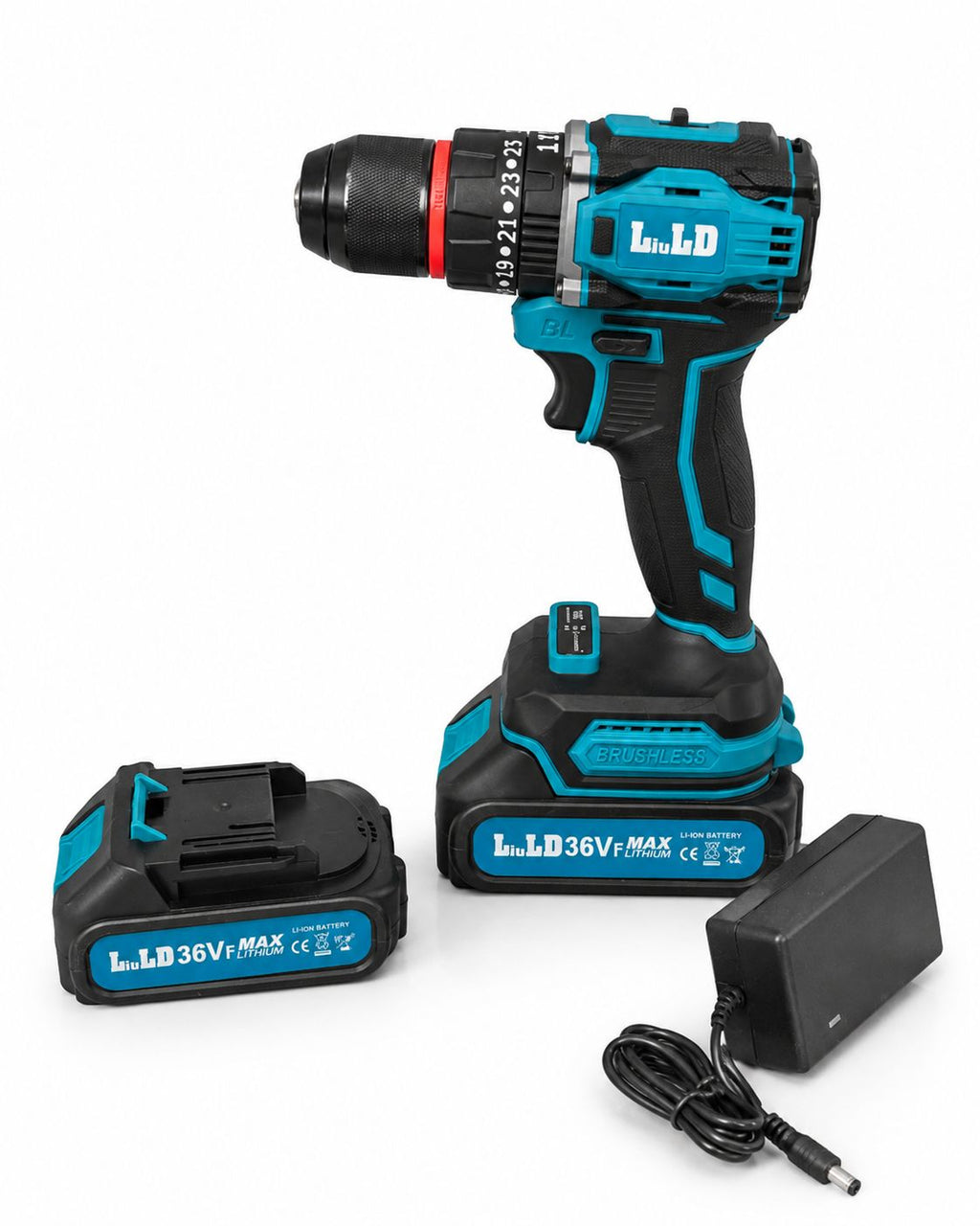 Trapano Avvitatore Brushless 36VF con 2 Batterie + Valigetta Accessori | Kit Completo Professionale