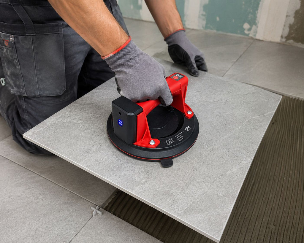 Ventosa Elettrica Professionale per Piastrelle e Vetro con Display Digitale e Aspirazione Automatica 200KG