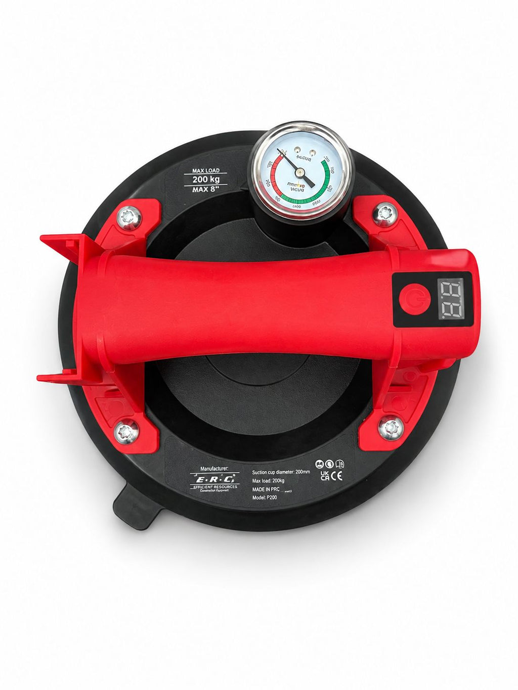Ventosa Elettrica Professionale per Piastrelle e Vetro con Display Digitale e Aspirazione Automatica 200KG