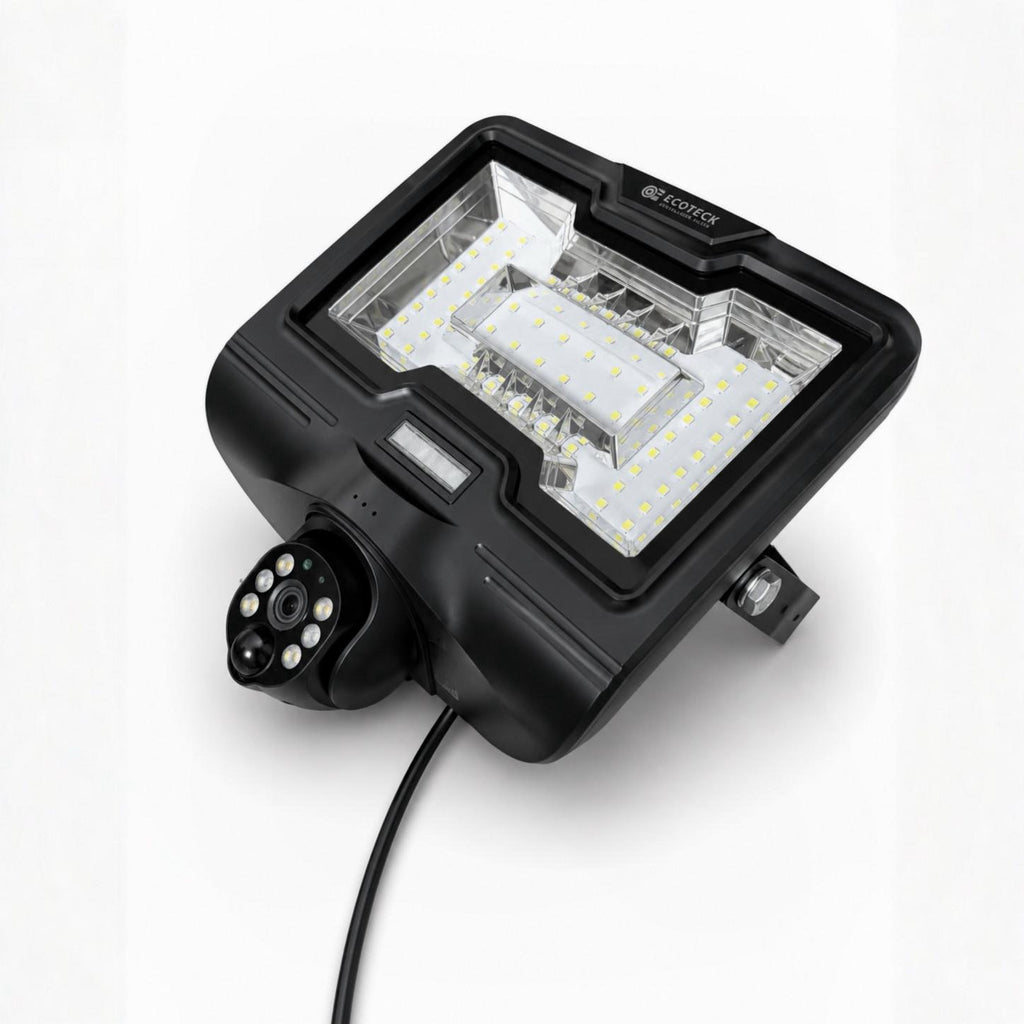 Faro Solare LED con Telecamera 4G Integrata e Controllo da App – Visione Notturna – Rilevamento Movimento – Audio Bidirezionale